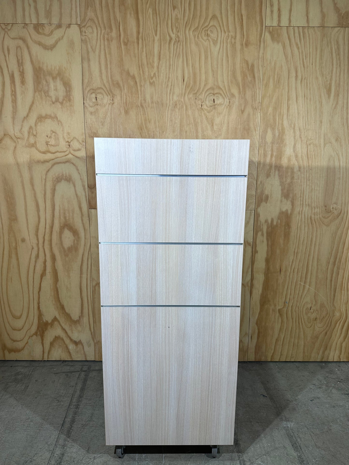 Beech Veneer Bookshelf on Castors