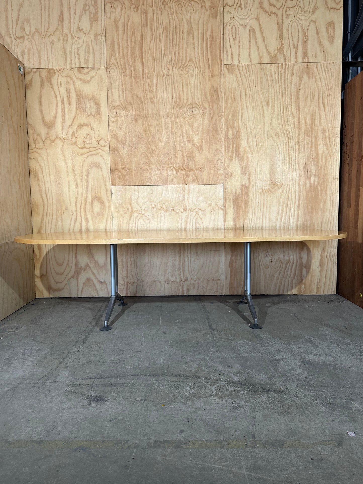 Oval boardroom table