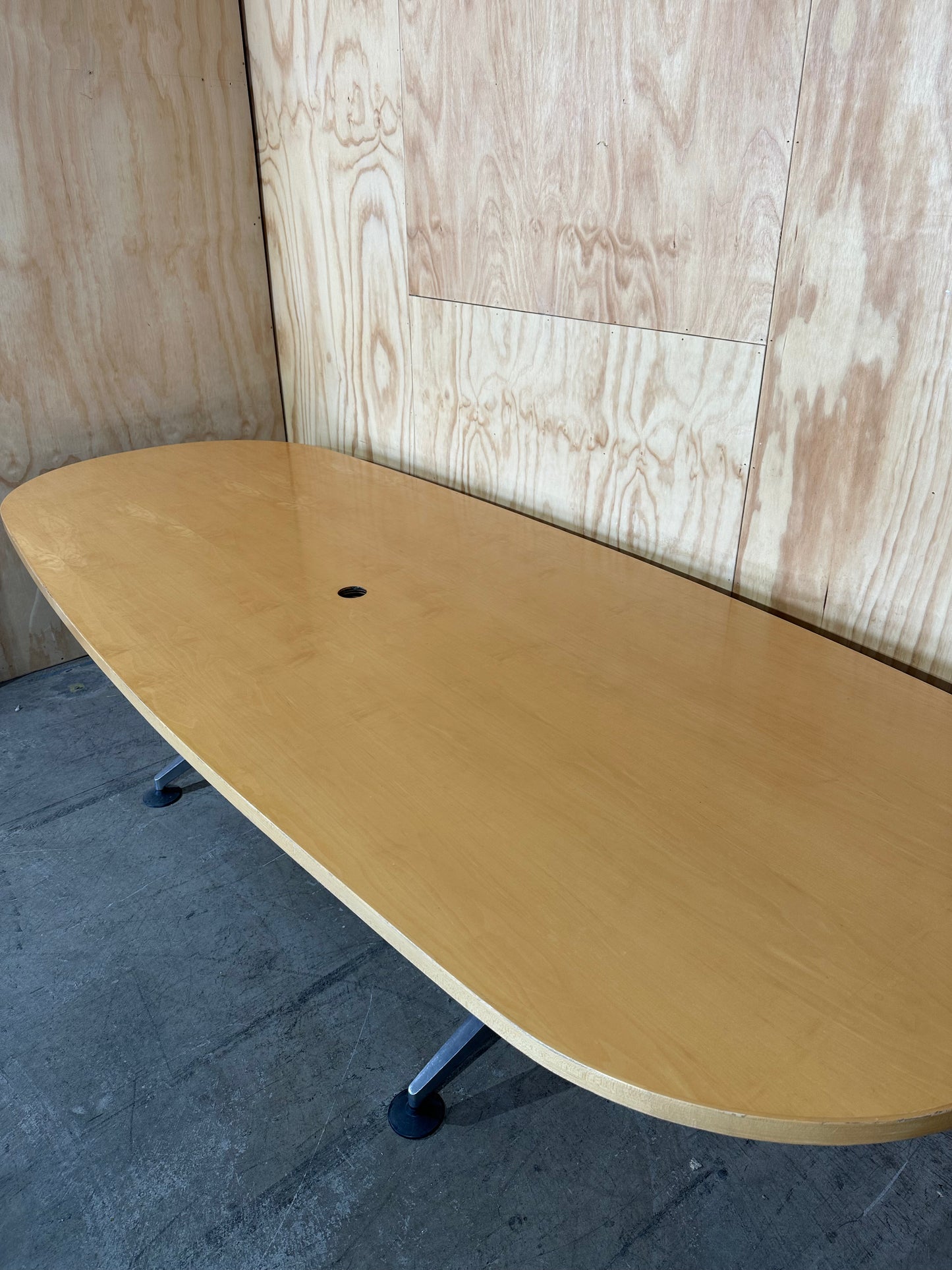 Oval boardroom table