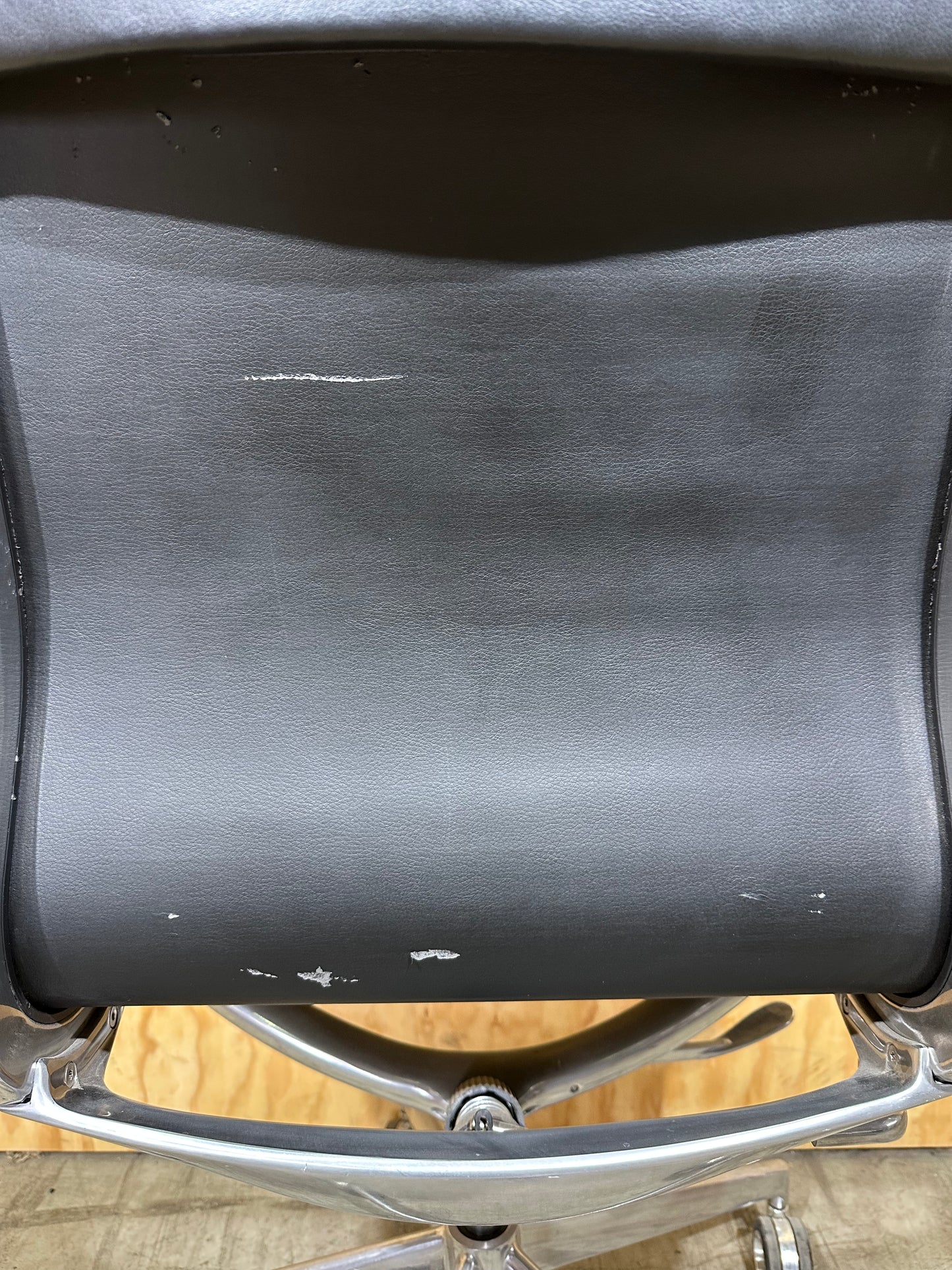 Black leather office chair