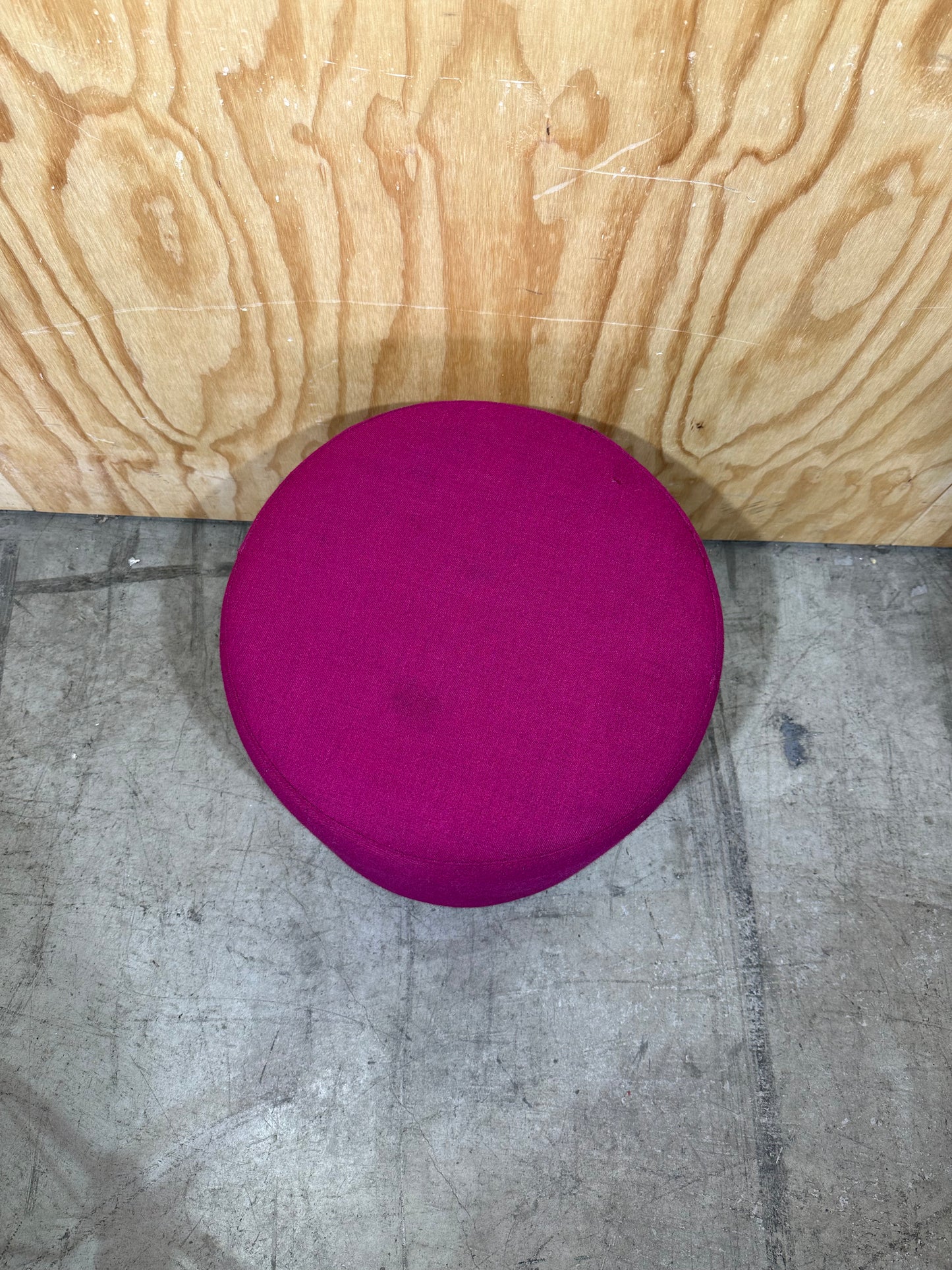 Small burgundy ottoman