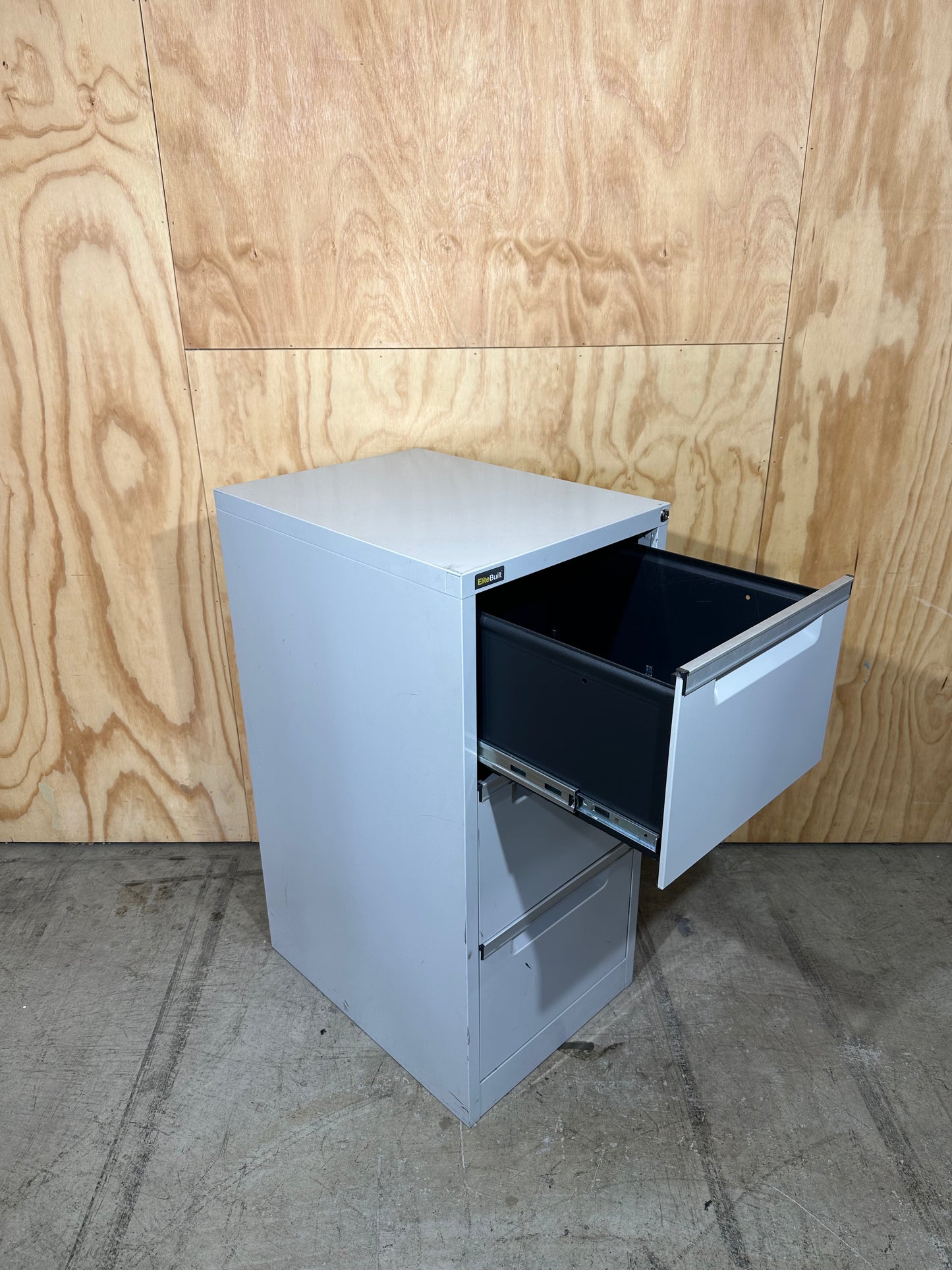 Elitebuilt 3 Drawer filing cabinet light grey