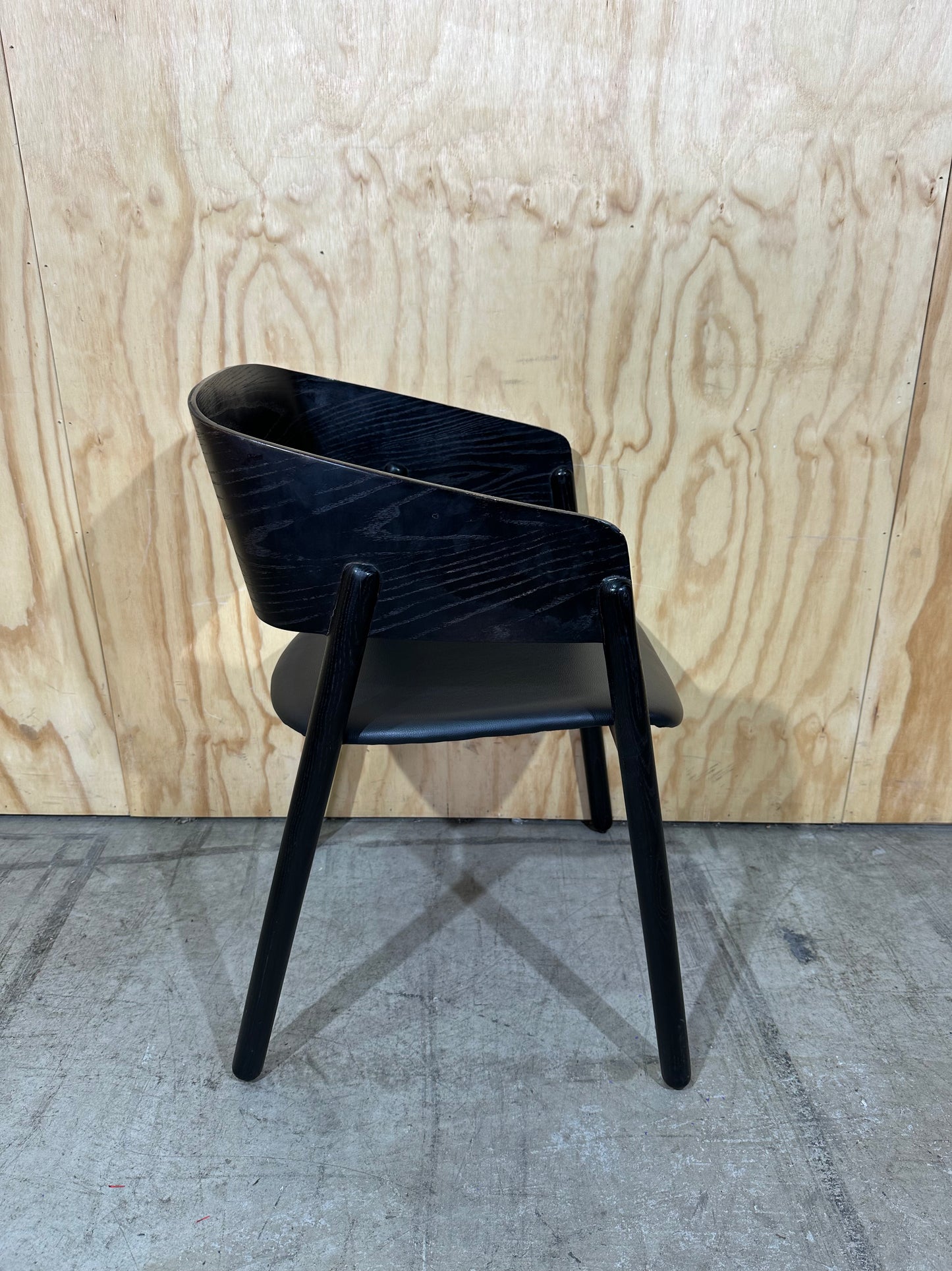 Contemporary black dining chair