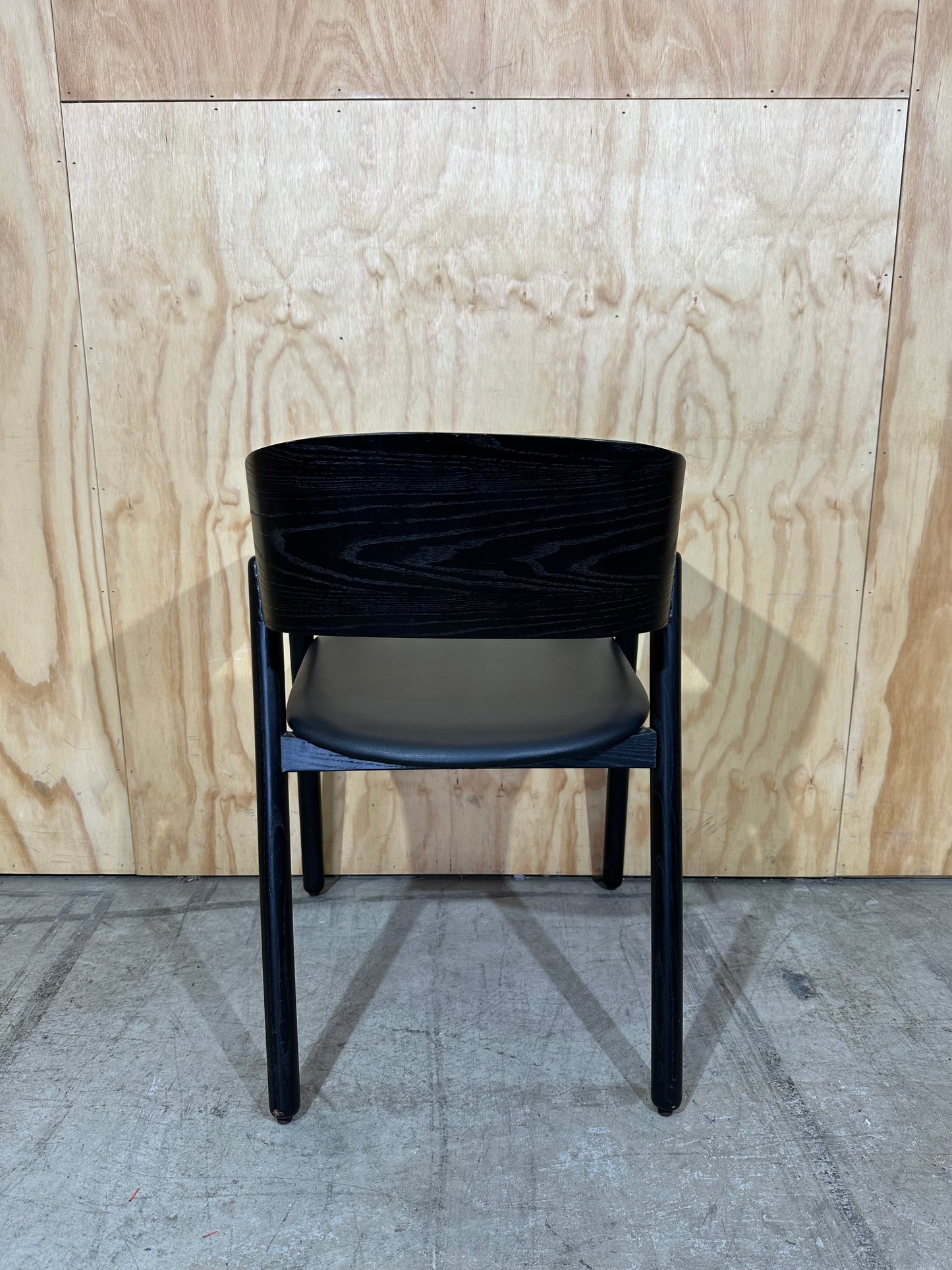 Contemporary black dining chair