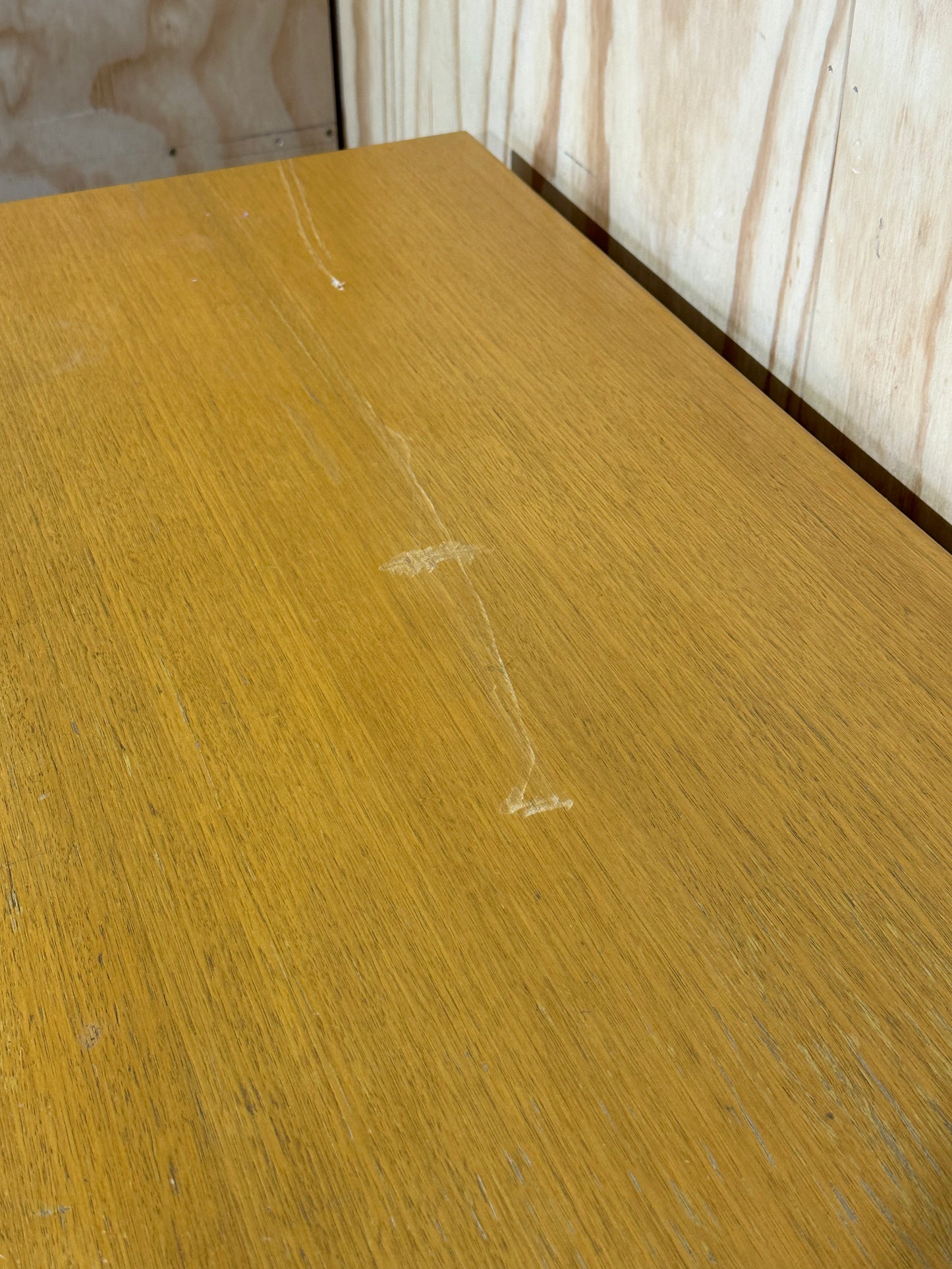 Timber veneer desk