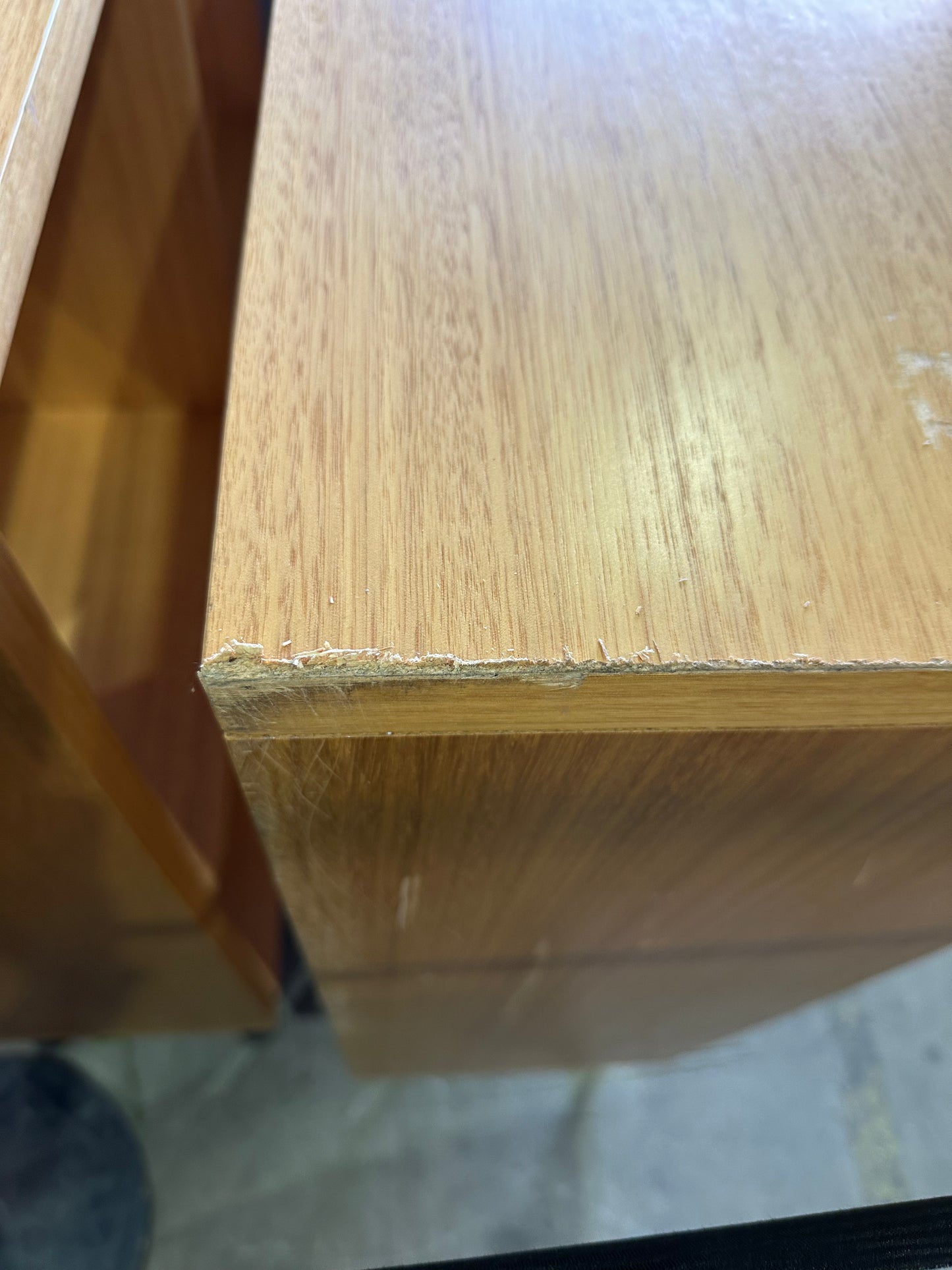 Narrow sideboard with cubed storage