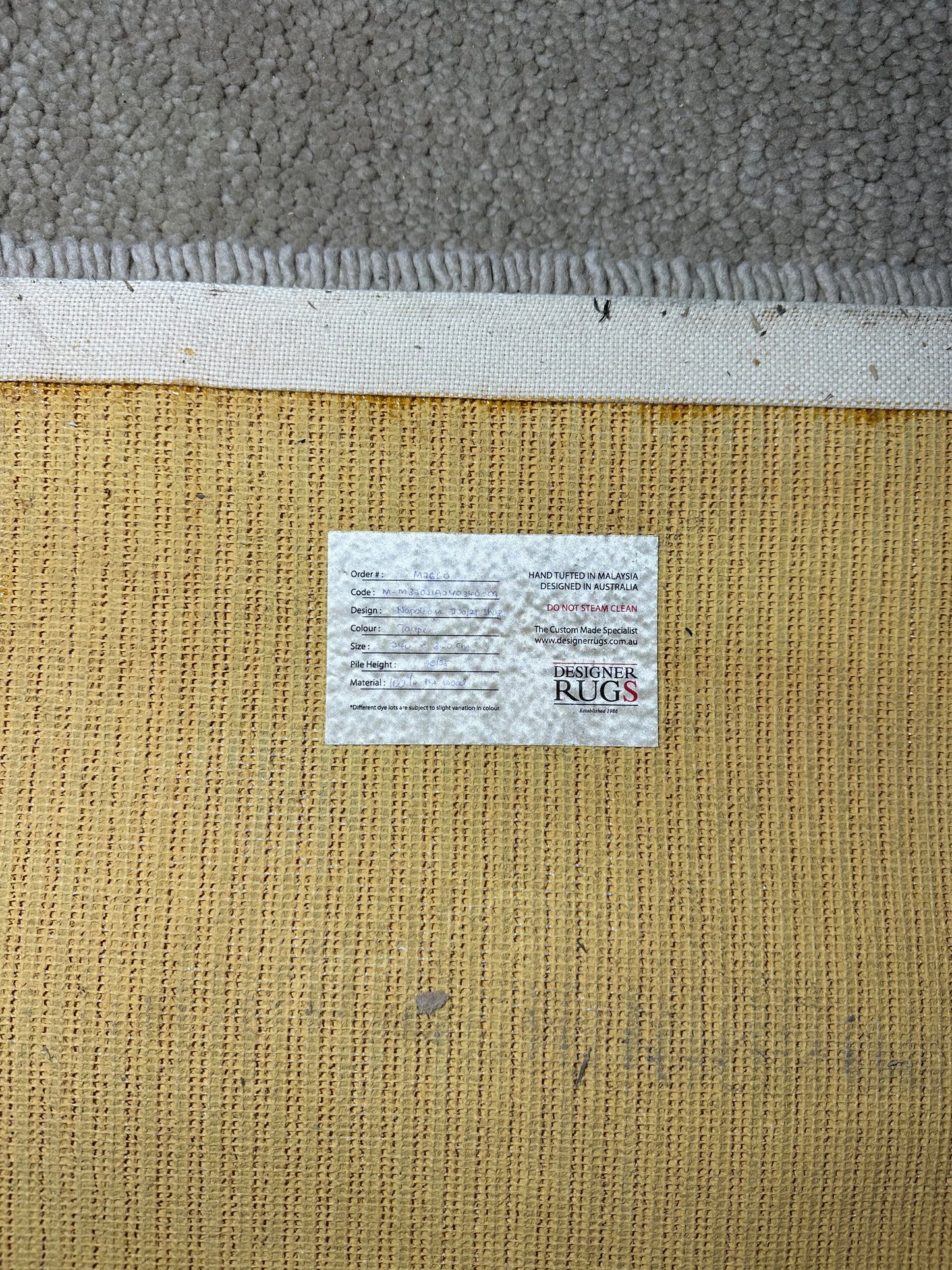 Napoleon Shag Sandstone Beige by Designer Rugs