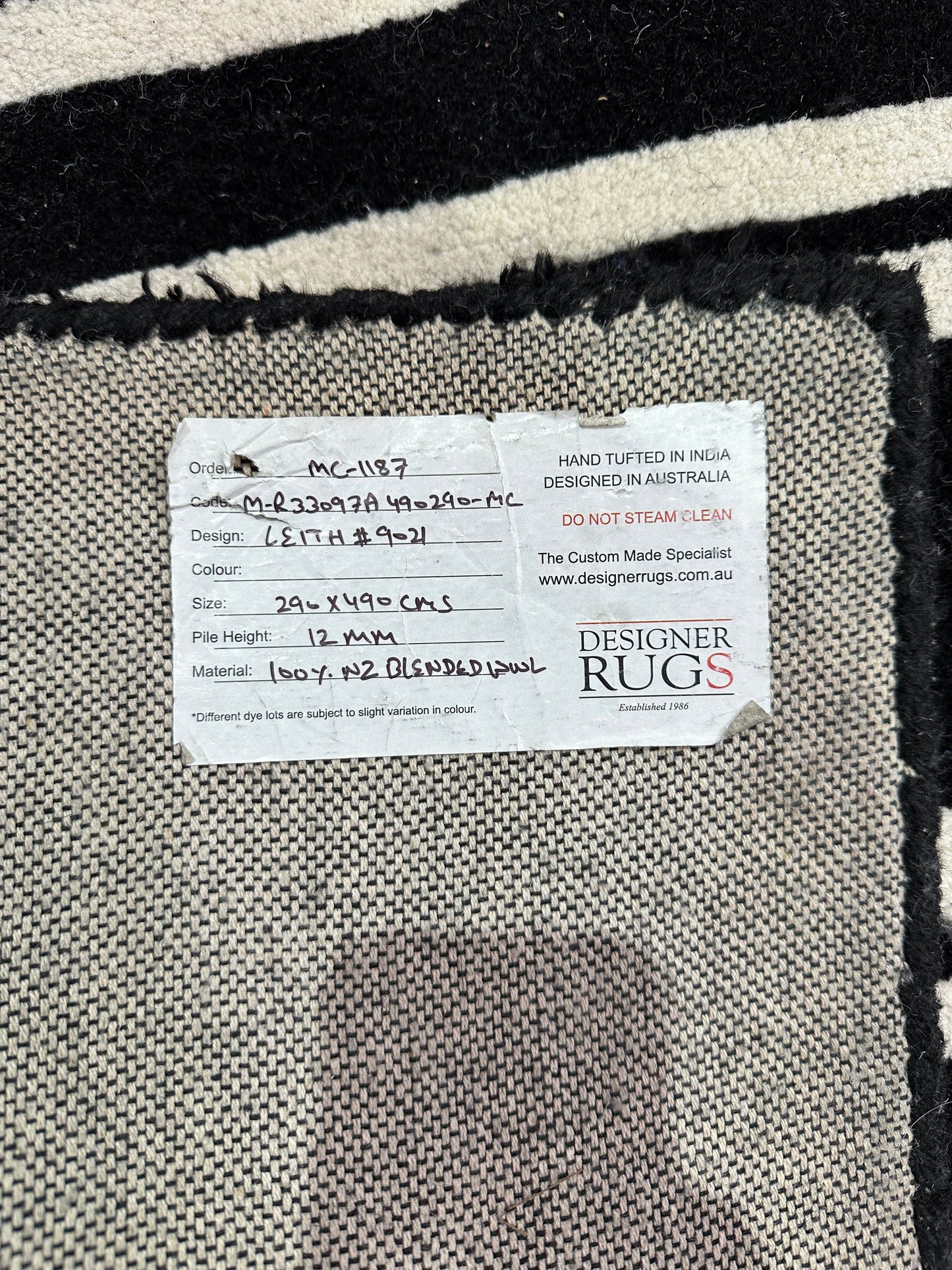 Leith Luxury Striped carpet by Designer Rugs