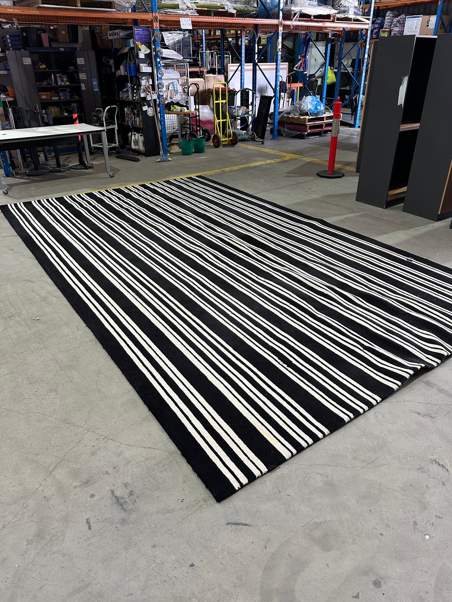 Leith Luxury Striped carpet by Designer Rugs