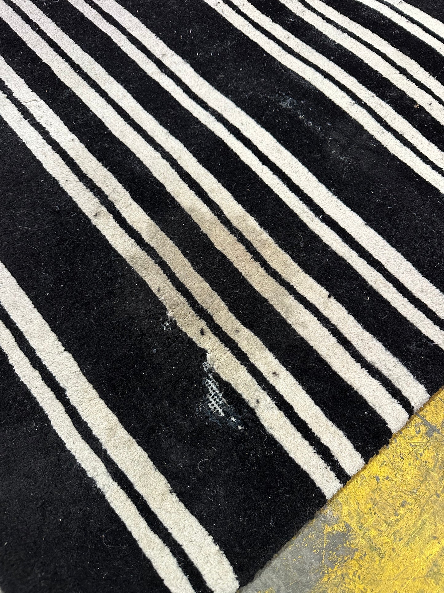 Leith Luxury Striped carpet by Designer Rugs