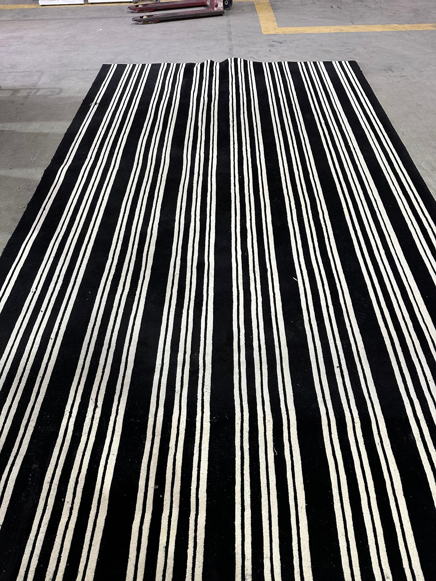 Leith Luxury Striped carpet by Designer Rugs