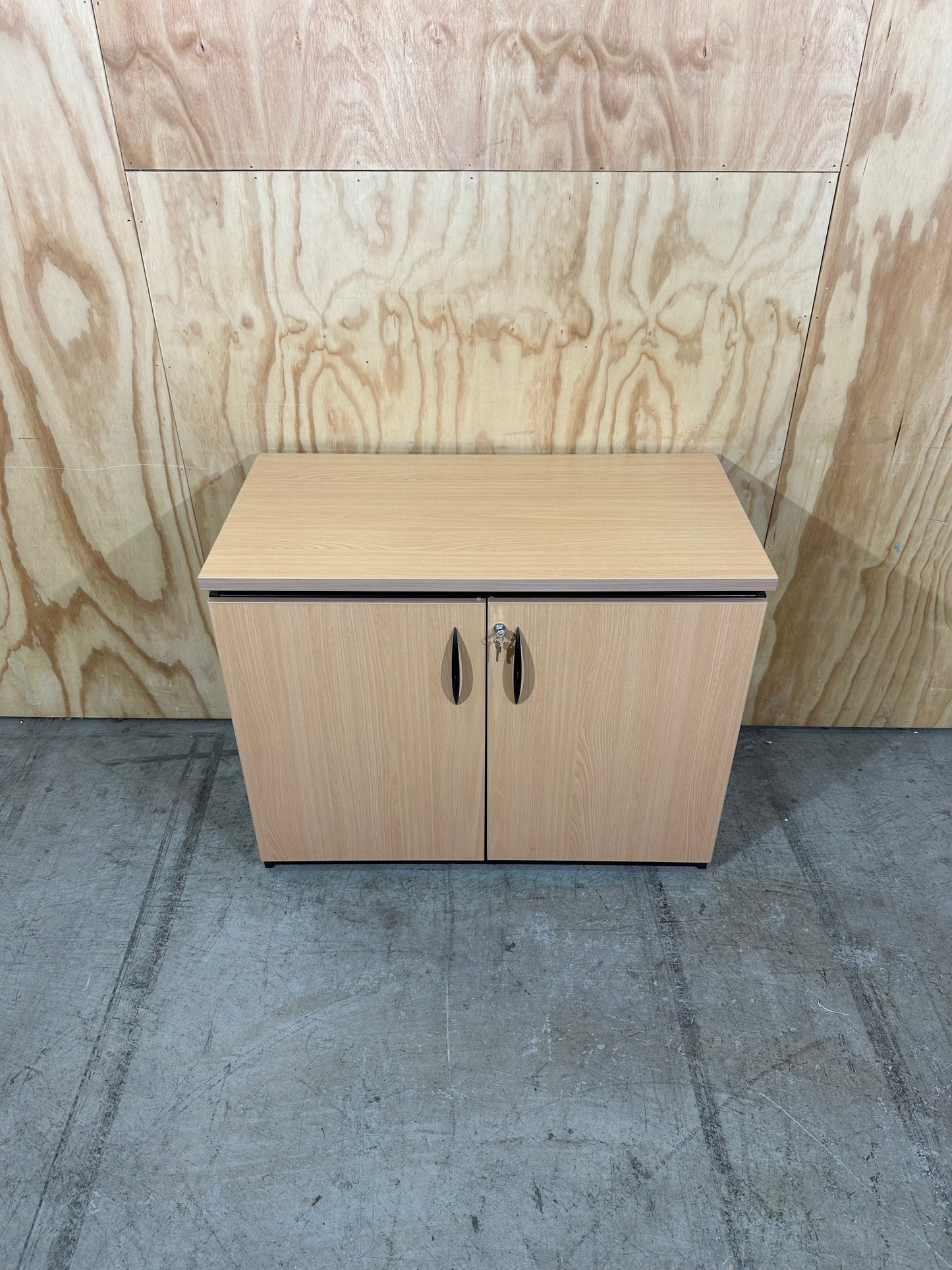 Timber veneer two door sideboard by Workspace