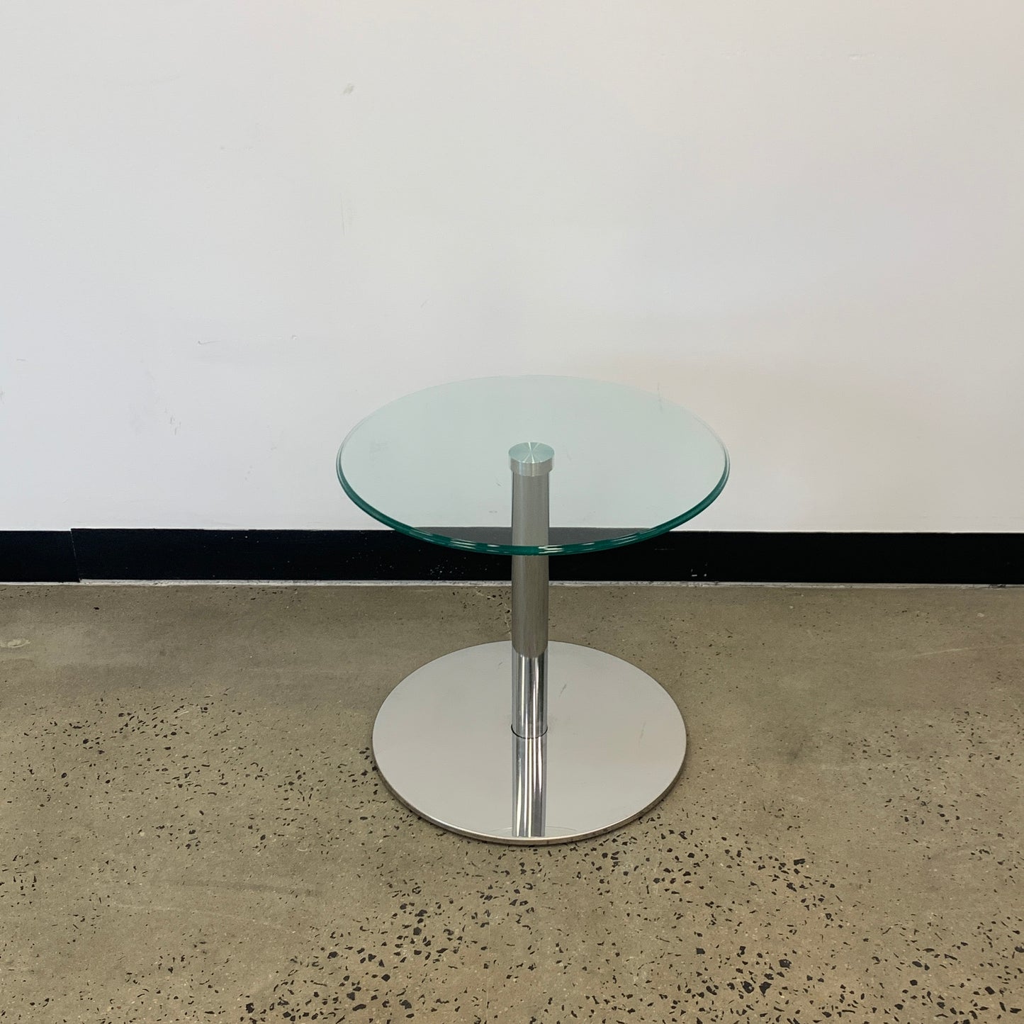 Circular Glass Side Tables