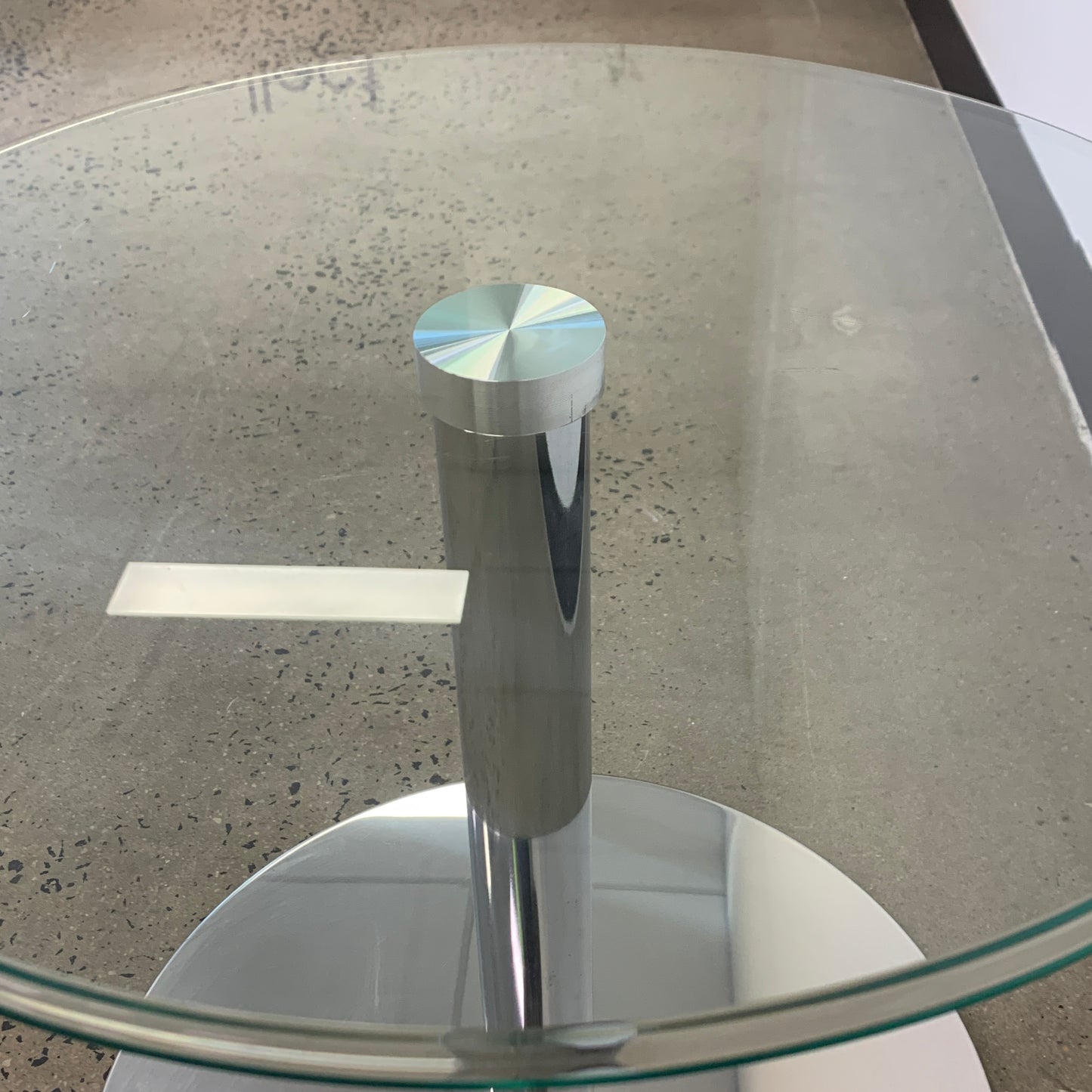 Circular Glass Side Tables