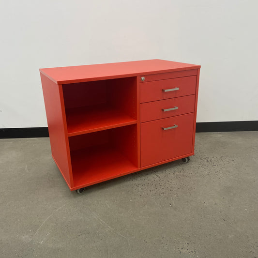Caddy Filing Cabinet Red