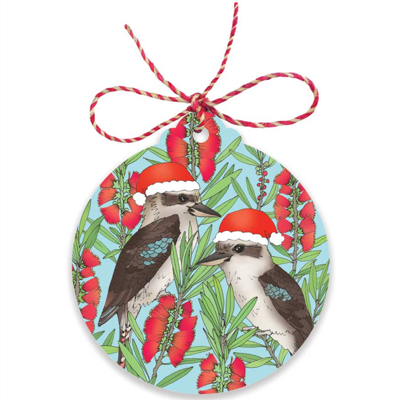 Earth Greetings Christmas Gift Tag (round)