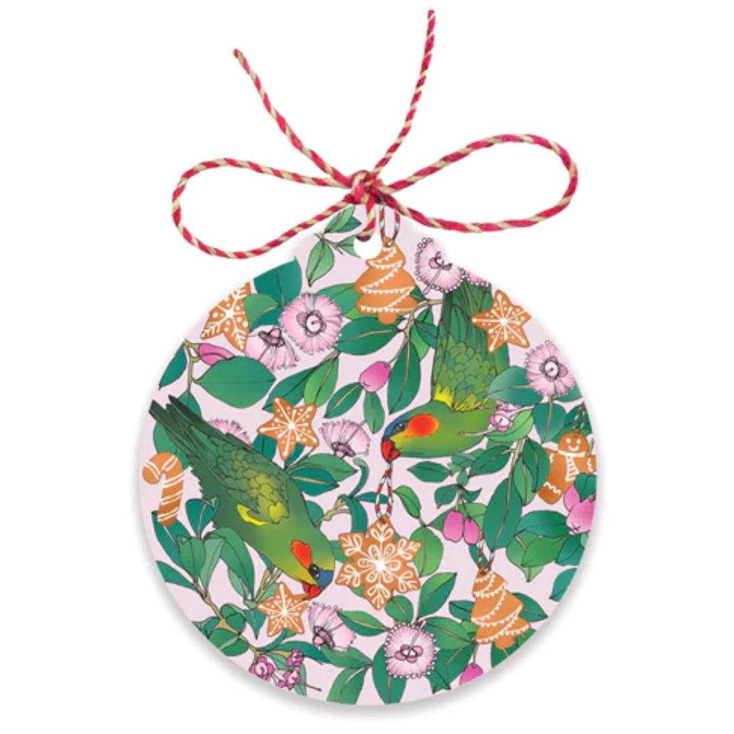 Earth Greetings Christmas Gift Tag (round)