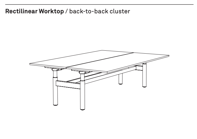 Schiavello Krossi 2 Person Electric Sit Stand Workstation