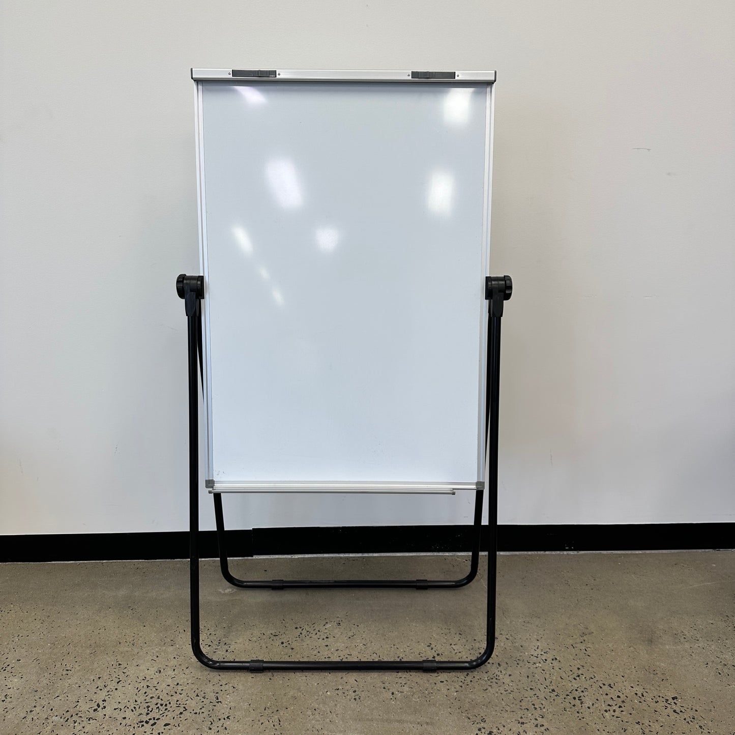 Portable Whiteboard on Black Stand