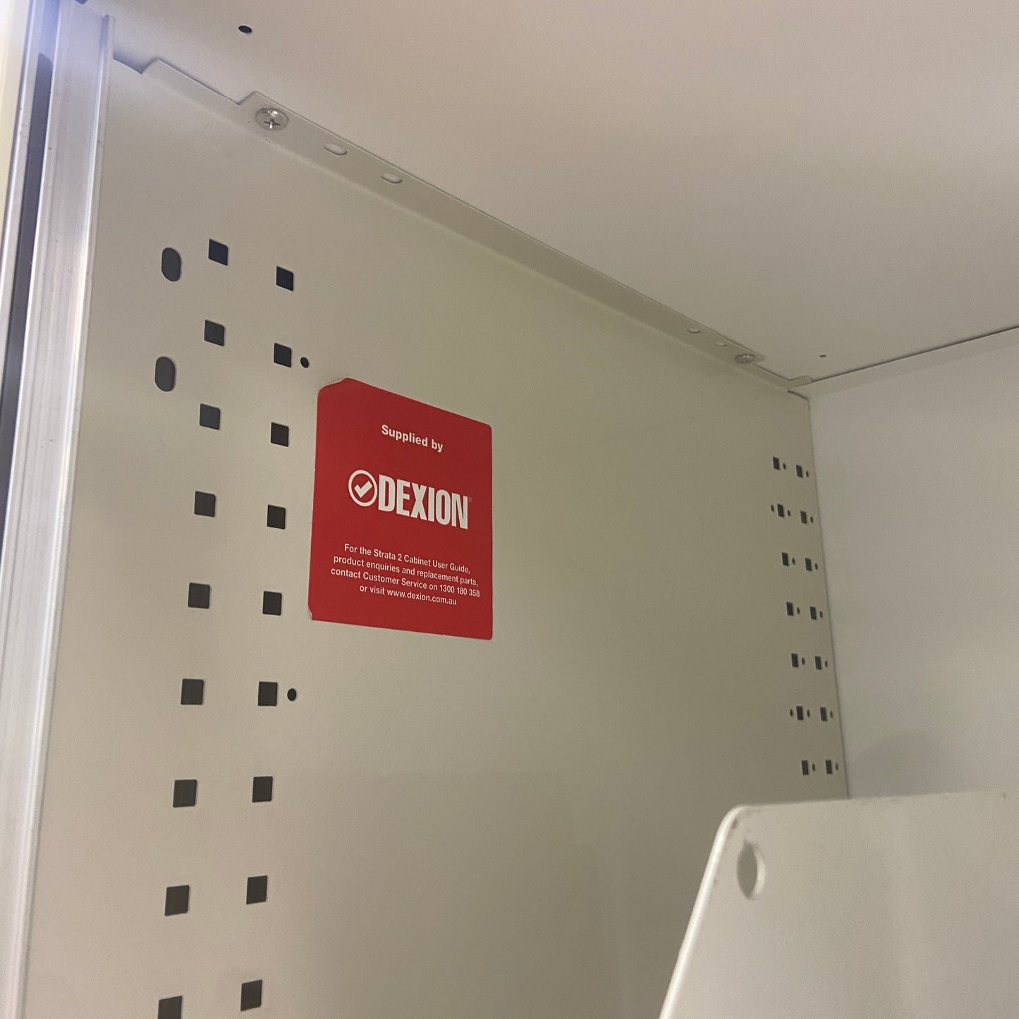 Dexion Tambour Cabinet White
