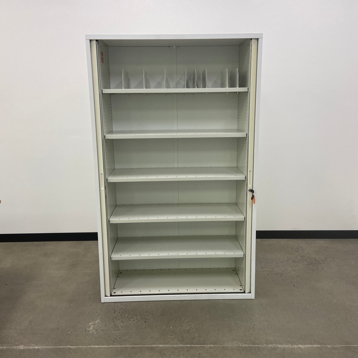 Dexion Tambour Cabinet White