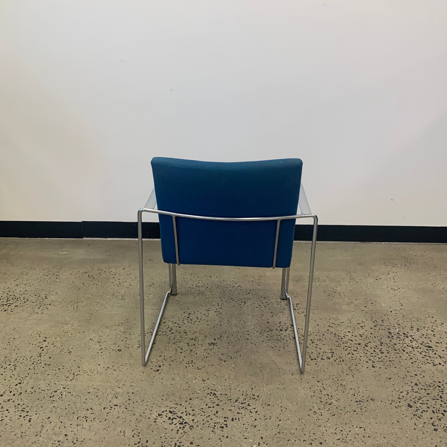 Turquoise Chrome Armchair Visitor Sled Base