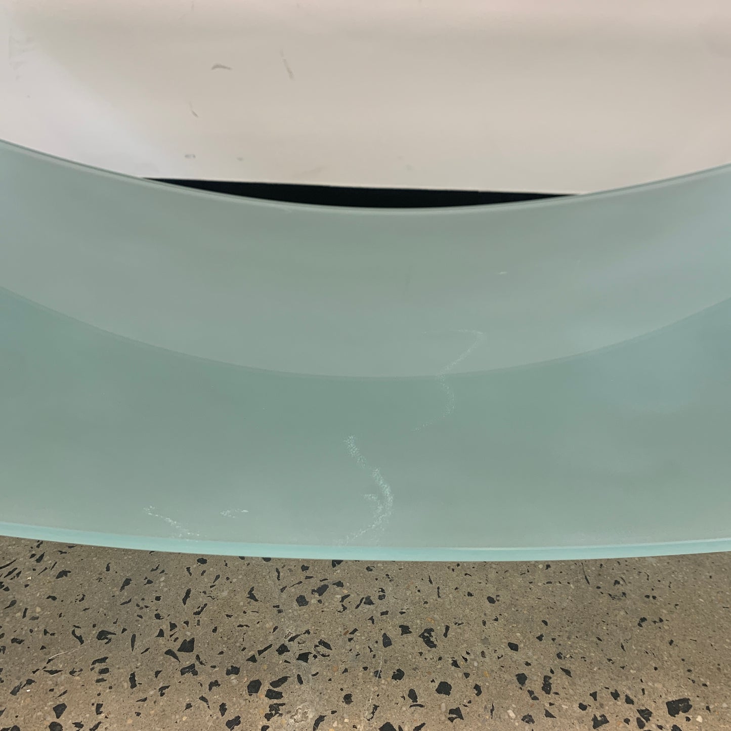 Glass Coffee Table with Curved Glass Shelf Insert