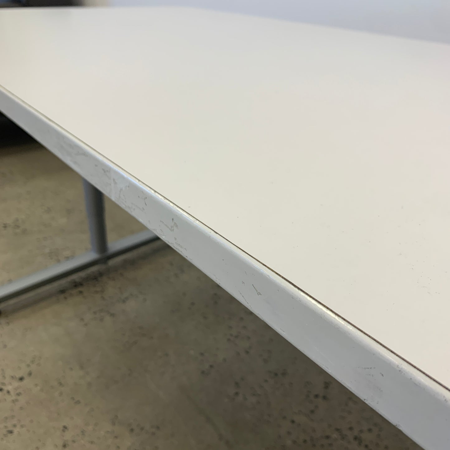 Height Adjustable White Desk