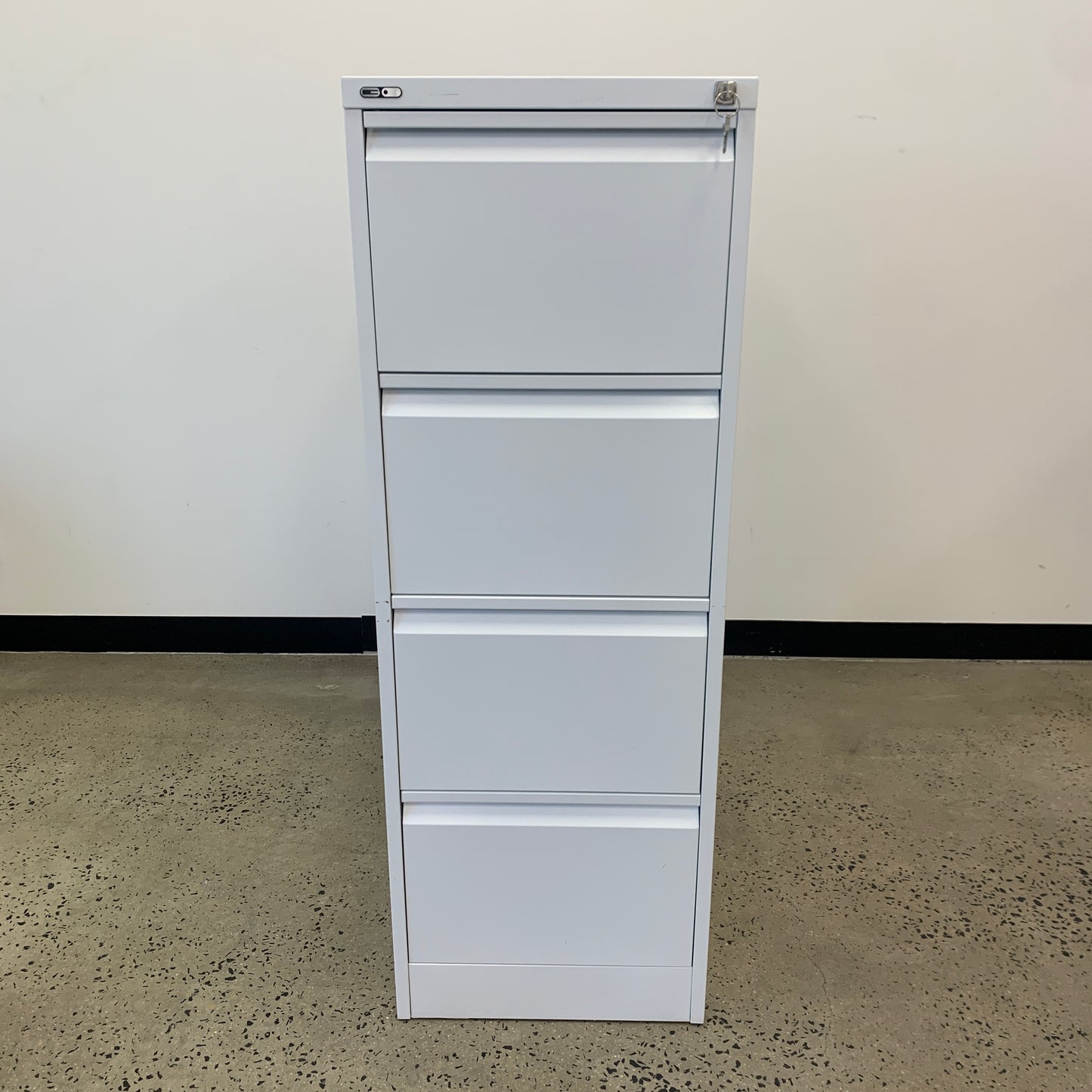 Go Steel 4 Drawer Filing Cabinet White