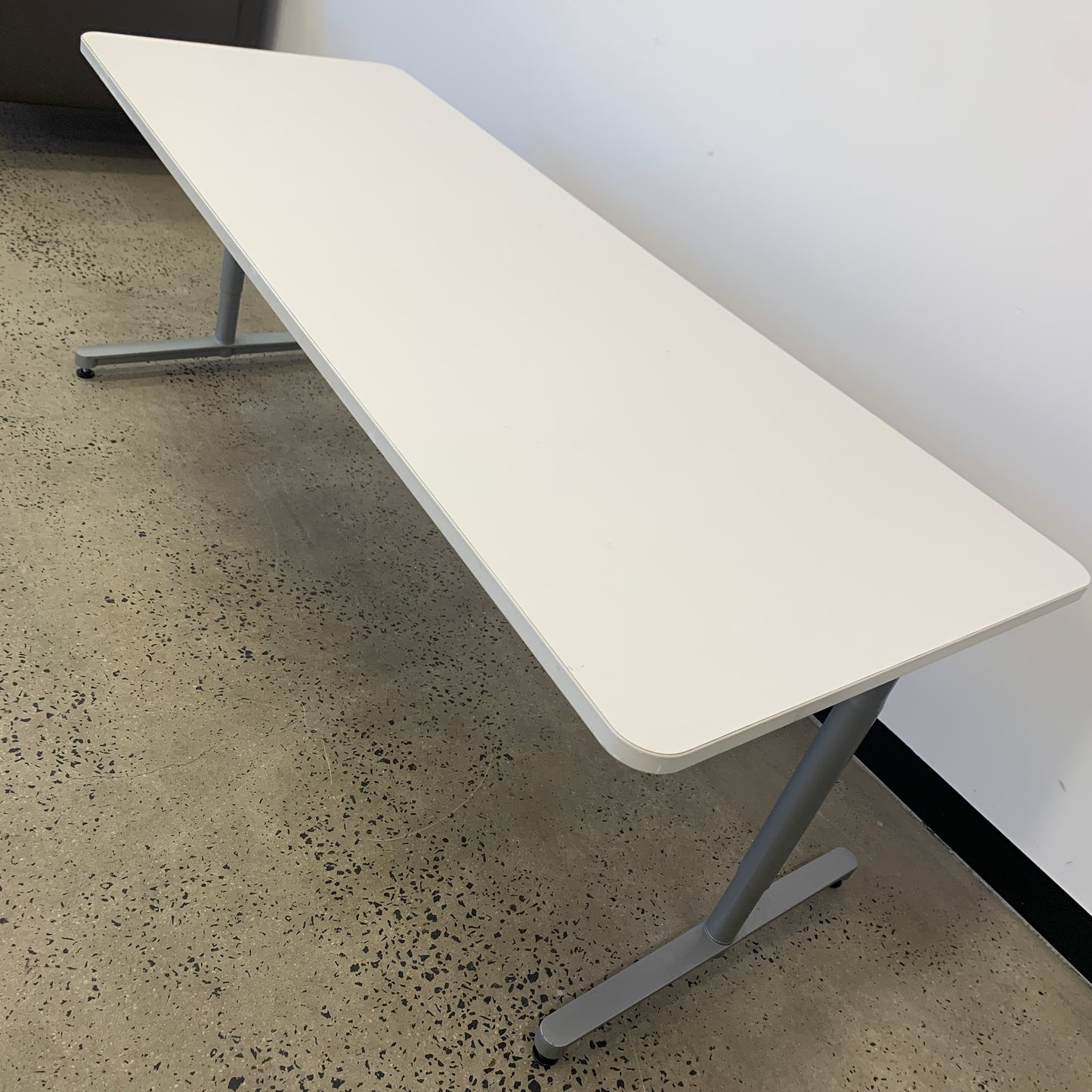 Height Adjustable White Desk
