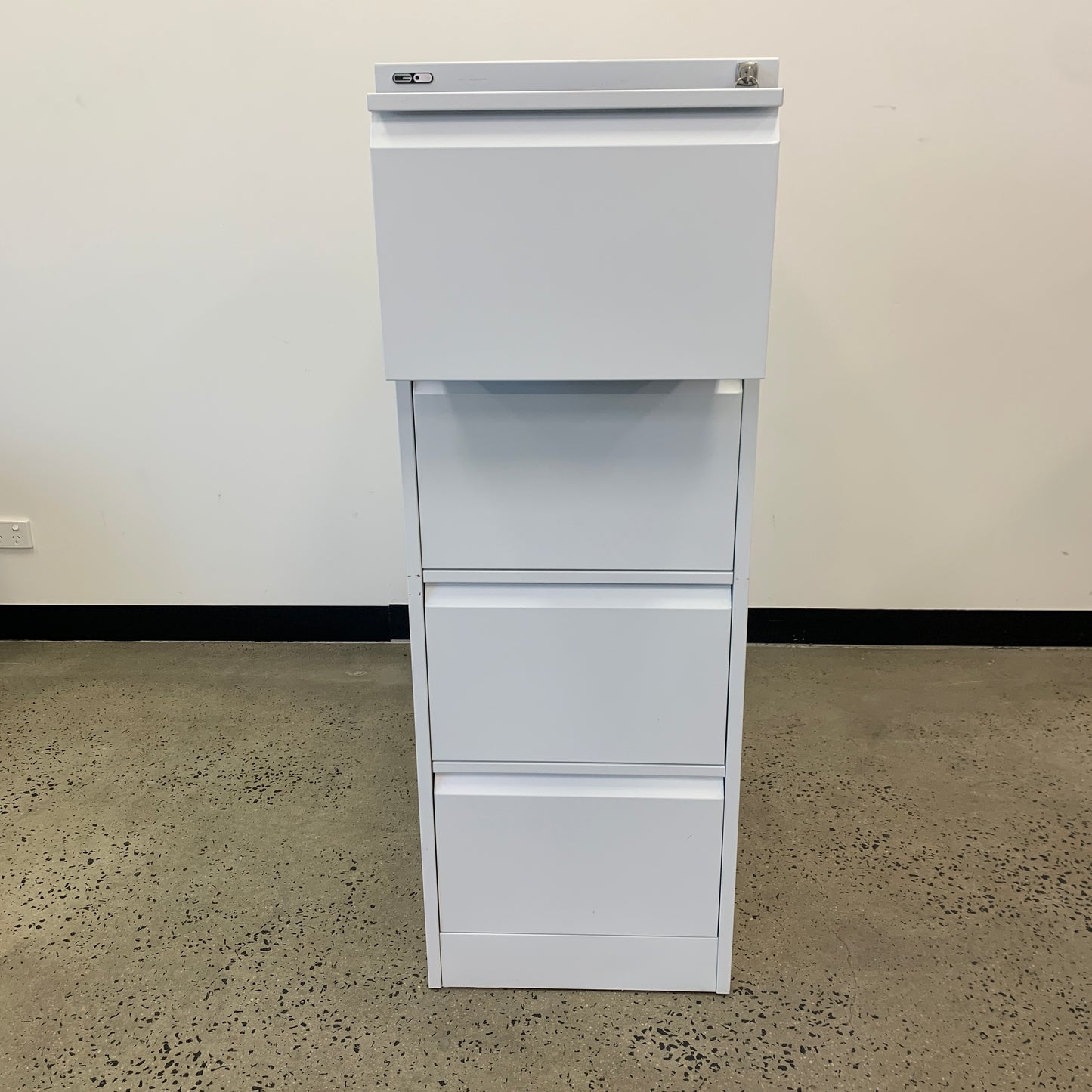 Go Steel 4 Drawer Filing Cabinet White