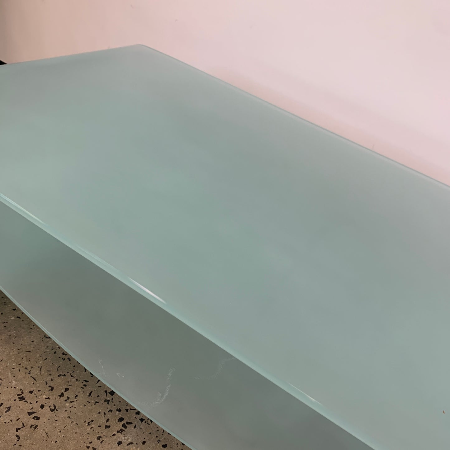 Glass Coffee Table with Curved Glass Shelf Insert