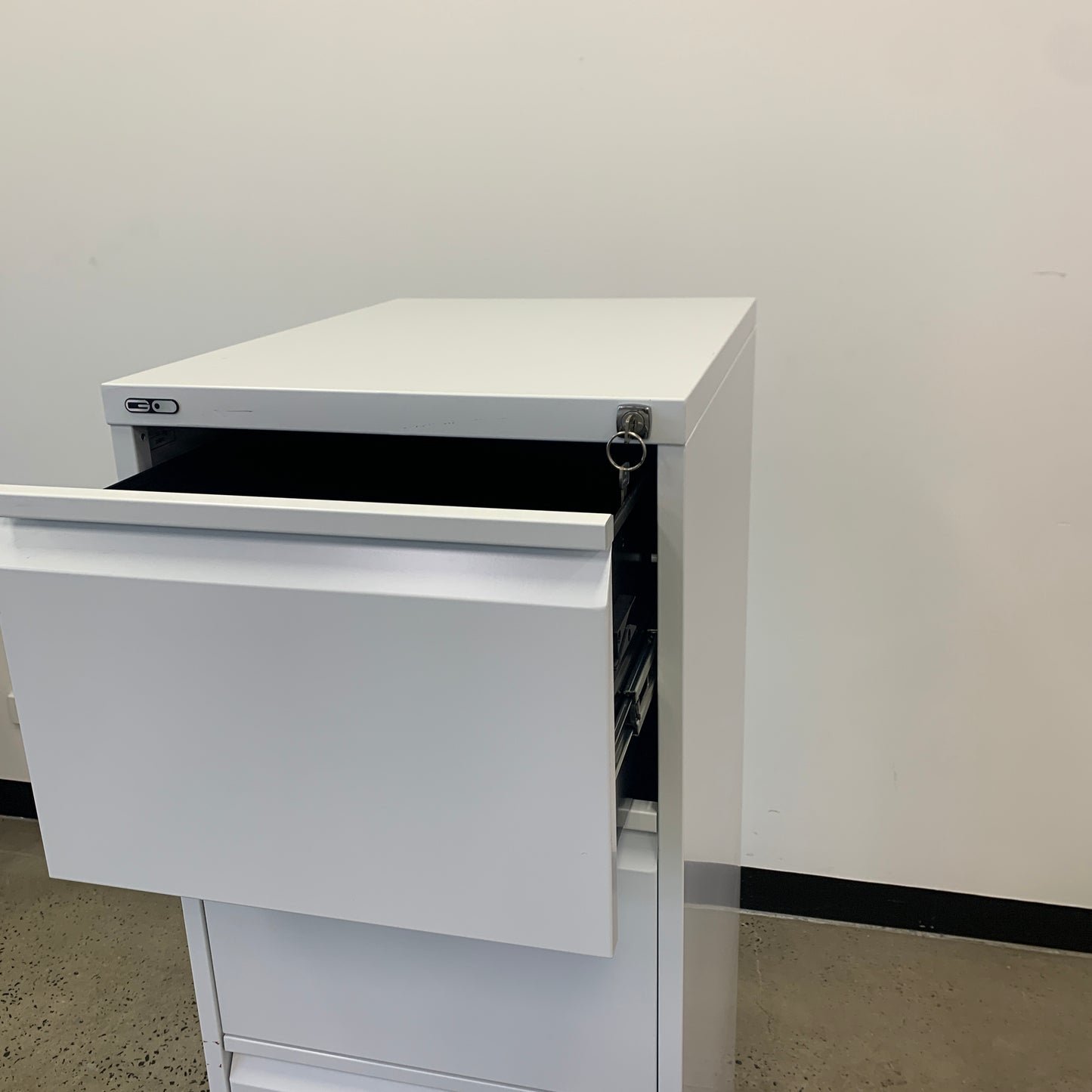 Go Steel 4 Drawer Filing Cabinet White