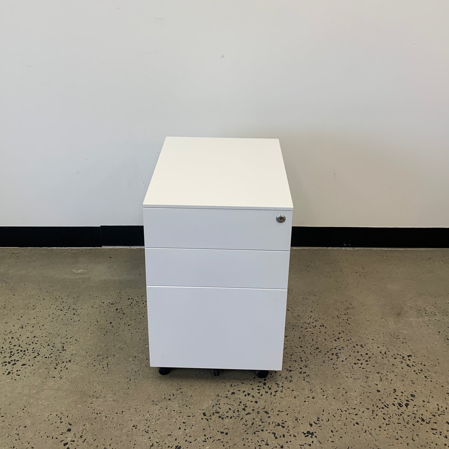 Pedestal Metal White Filing Cabinet