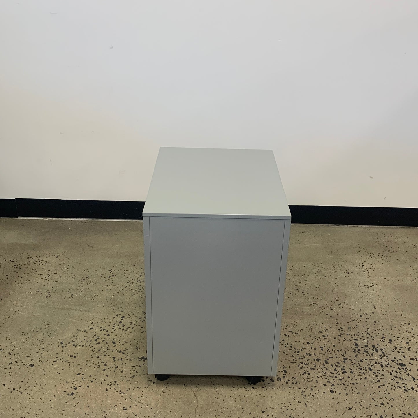 Grey Pedestal on Wheels