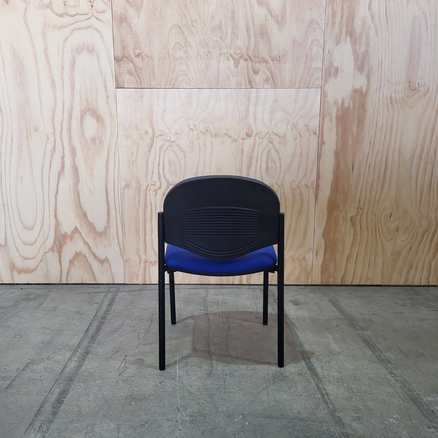 Waiting Room Chair with Blue Upholstery