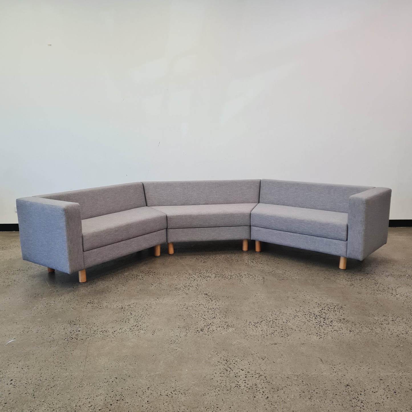 Three Part Modular Corner Couch Light Grey