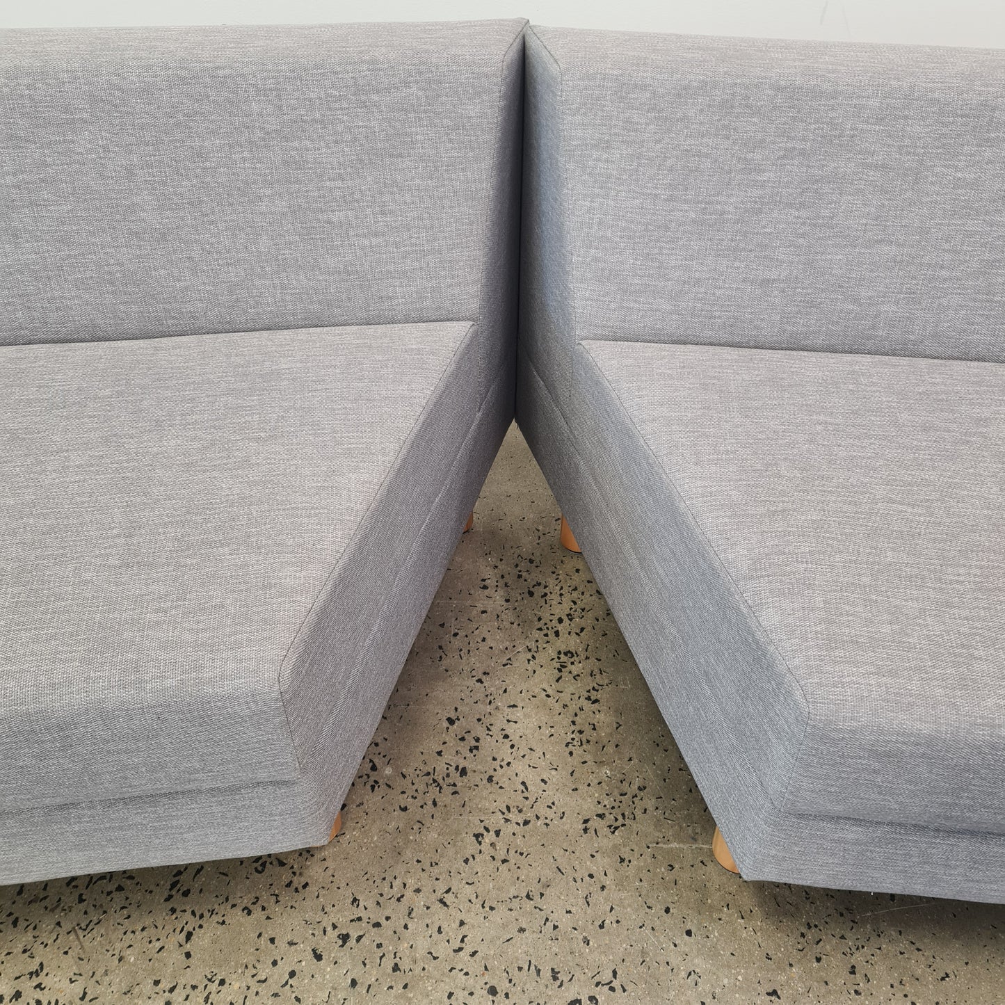 Three Part Modular Corner Couch Light Grey