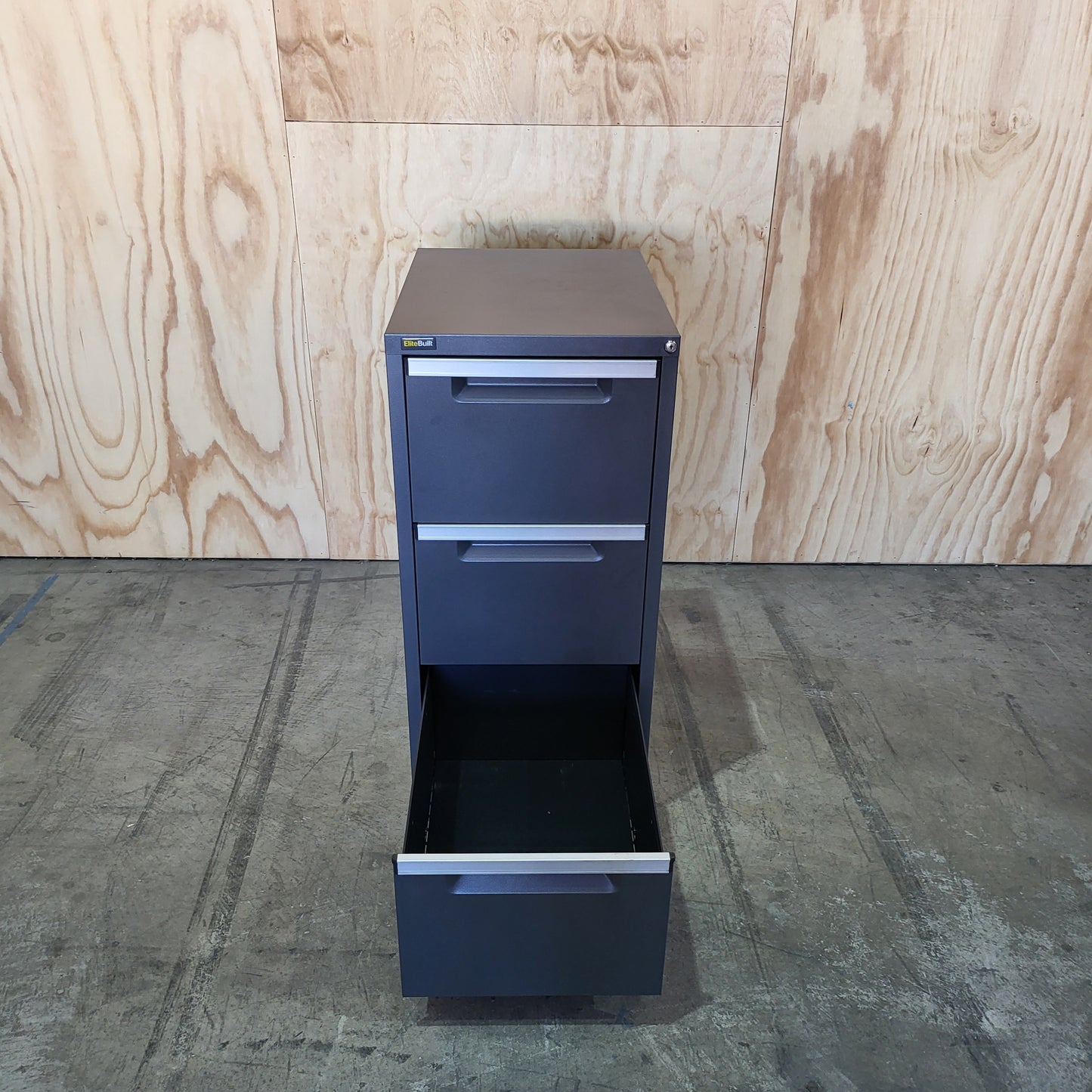 EliteBuilt 3 Drawer Cabinet Charcoal