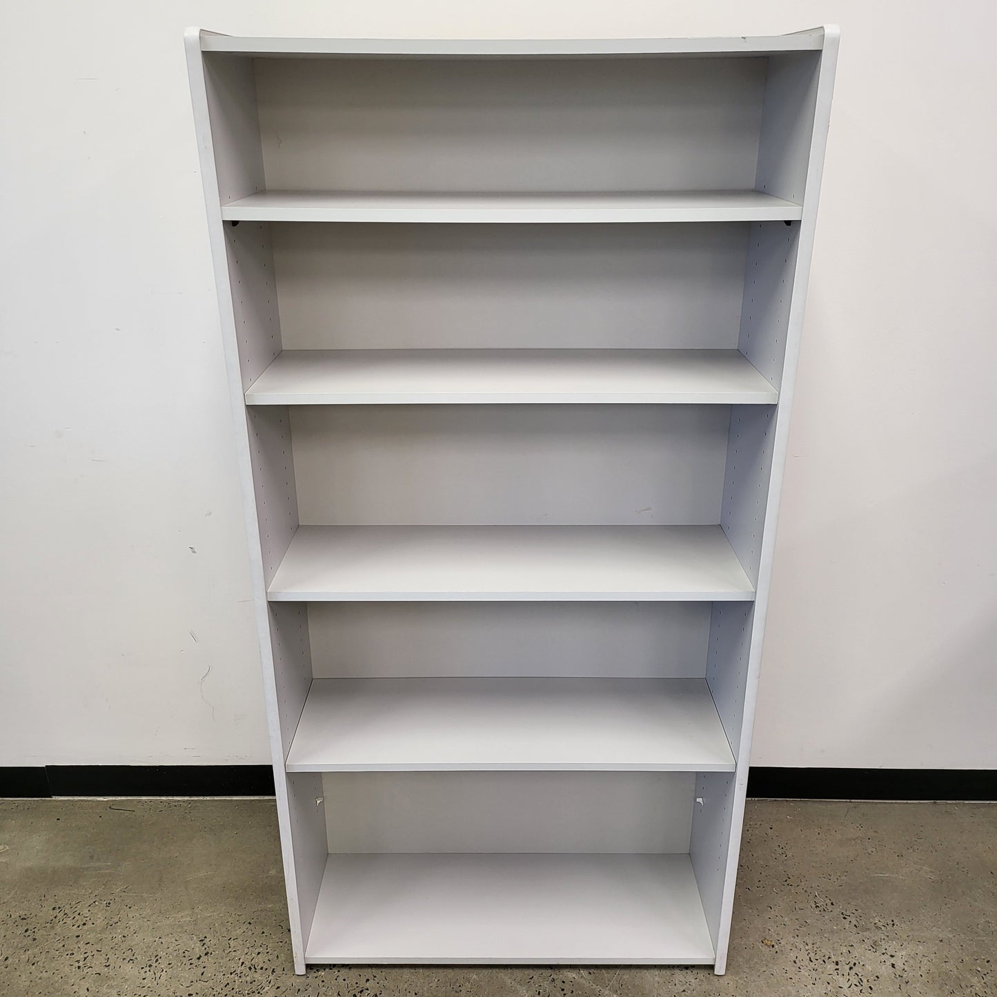 Bookshelf Storage Unit in White Laminate