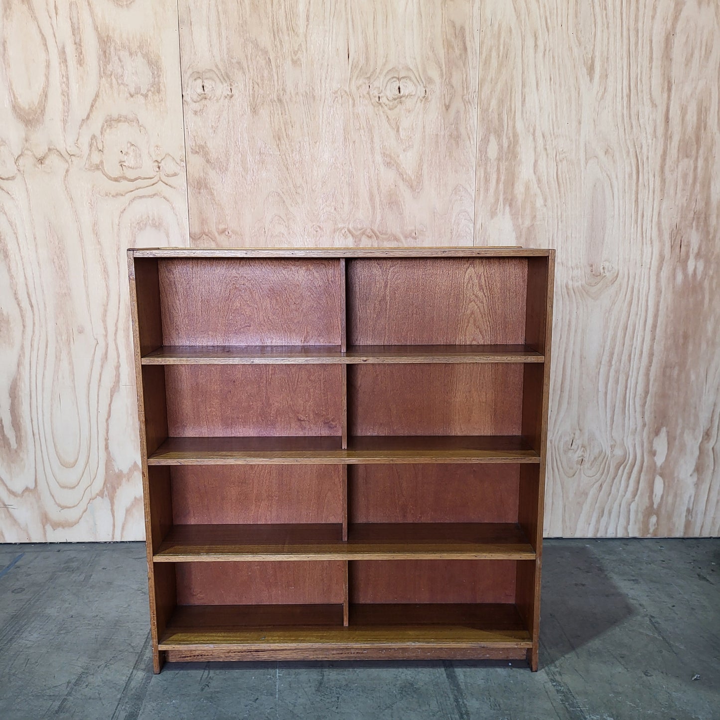 Antique double sided wooden shelf