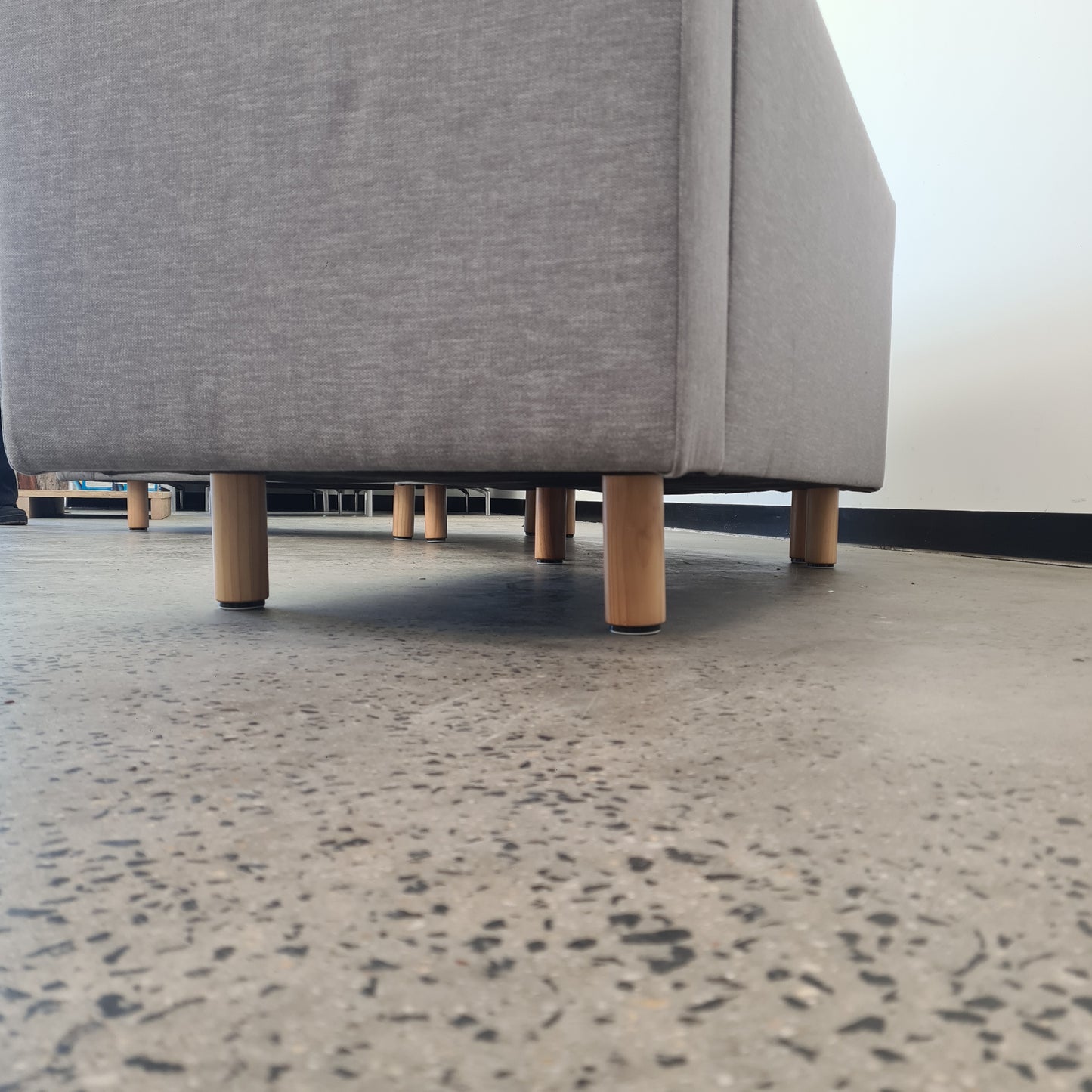 Three Part Modular Corner Couch Light Grey