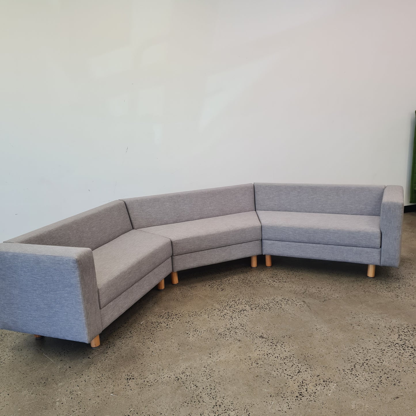 Three Part Modular Corner Couch Light Grey