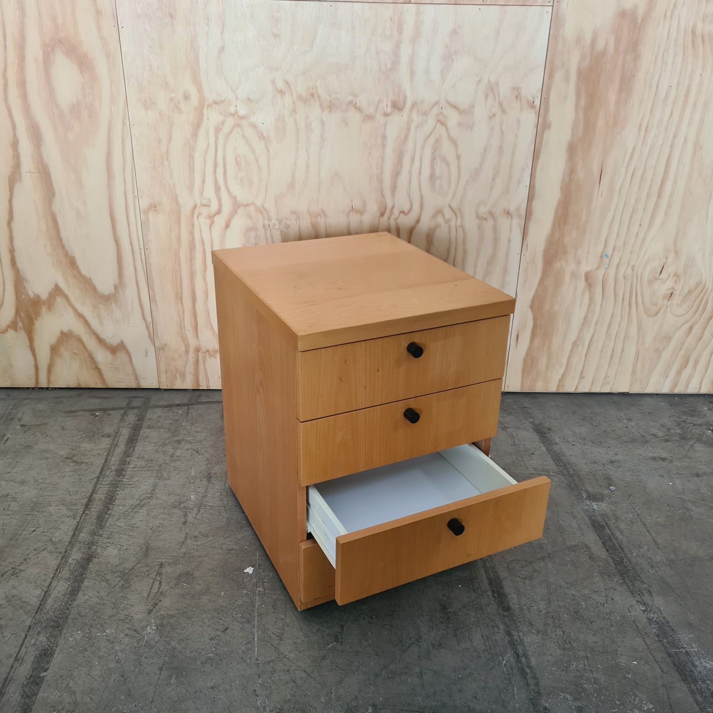 Wood Laminate Yellow 4 Drawer Pedestal