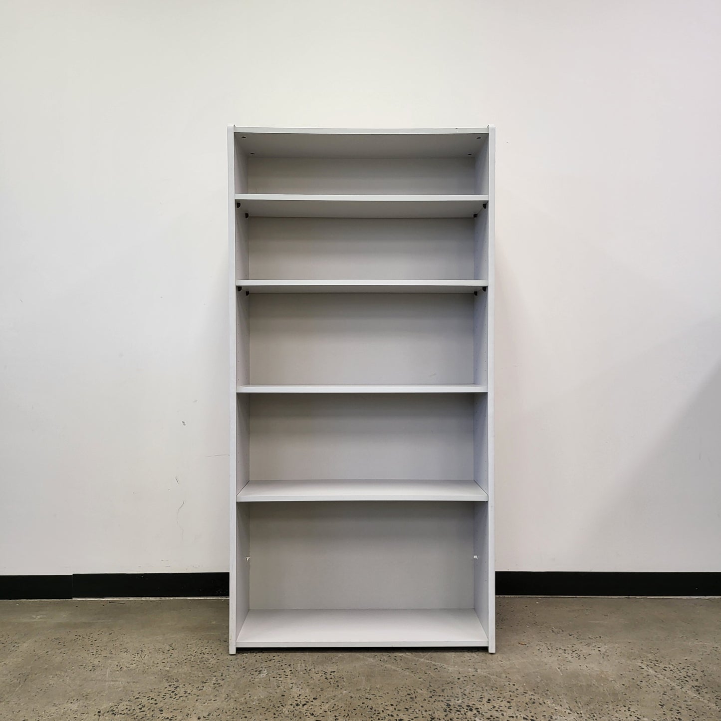 Bookshelf Storage Unit in White Laminate