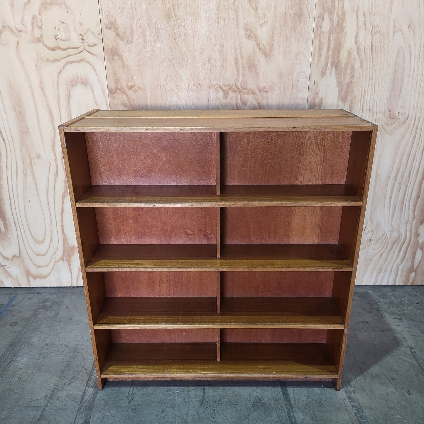 Antique double sided wooden shelf