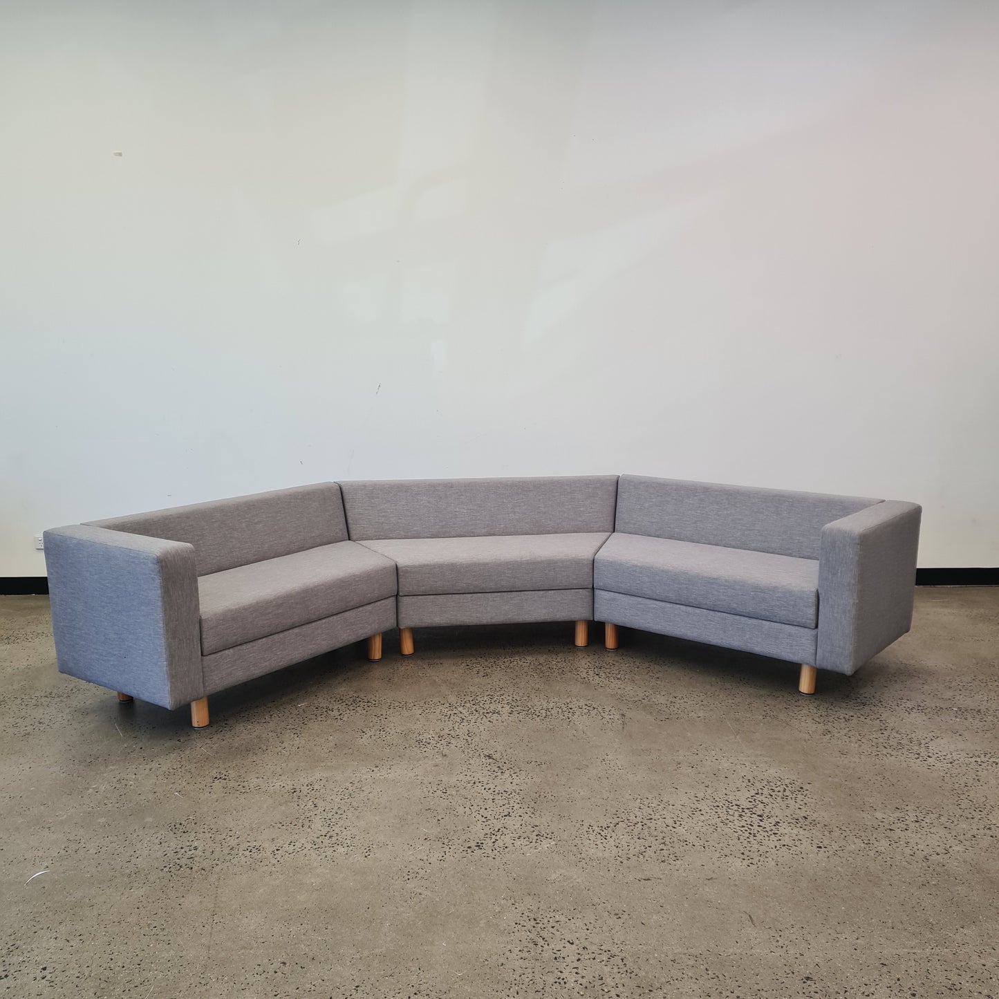 Three Part Modular Corner Couch Light Grey