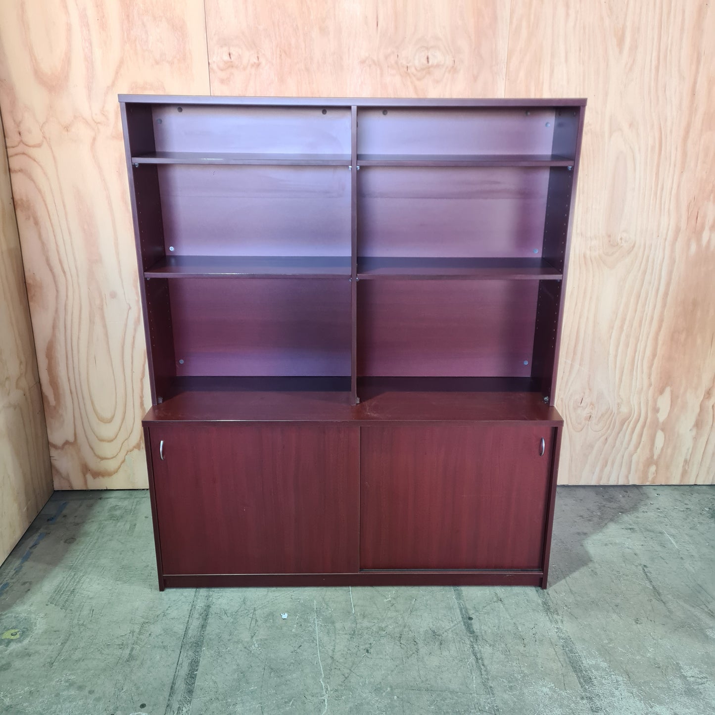 Credenza and Hutch in Mahogany