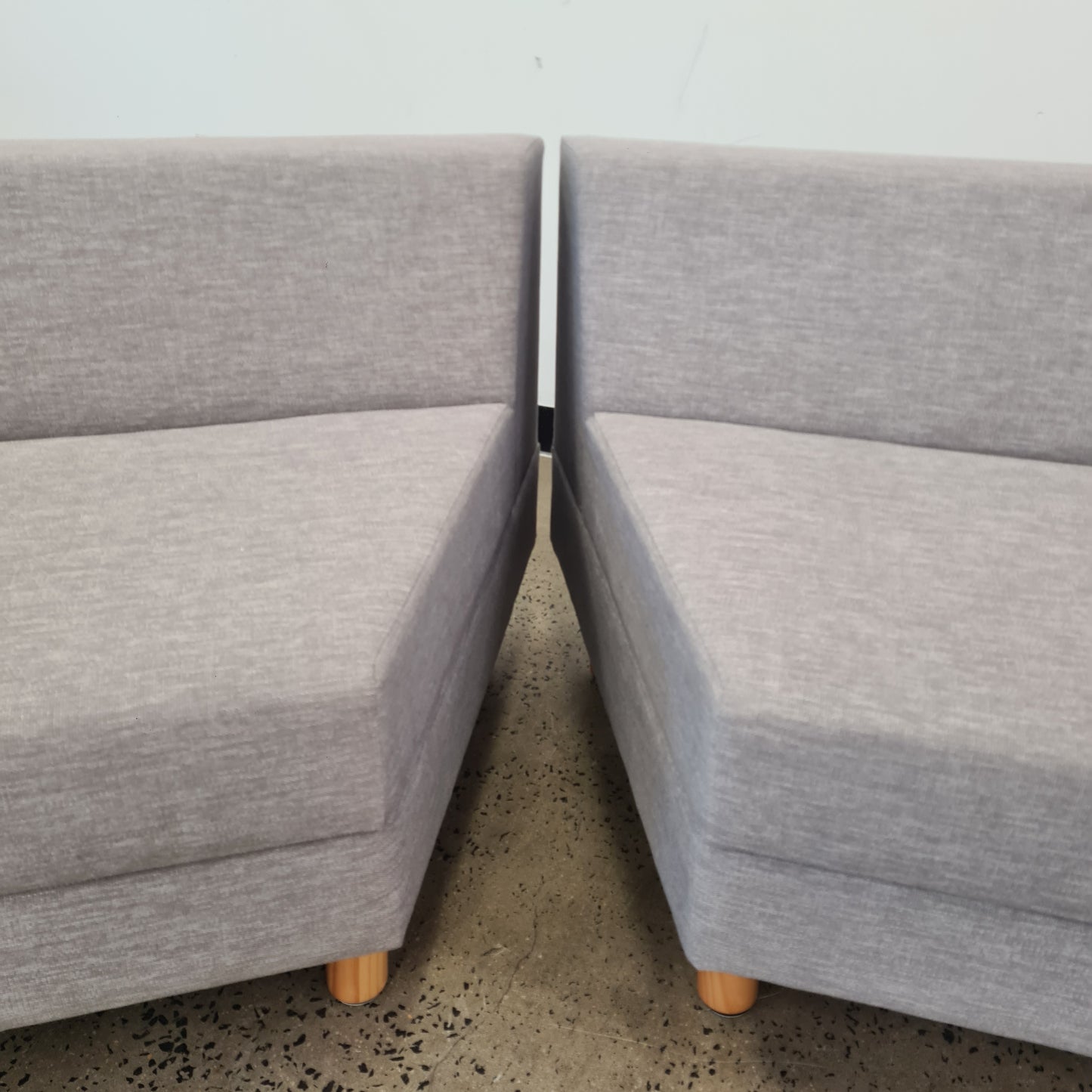 Three Part Modular Corner Couch Light Grey