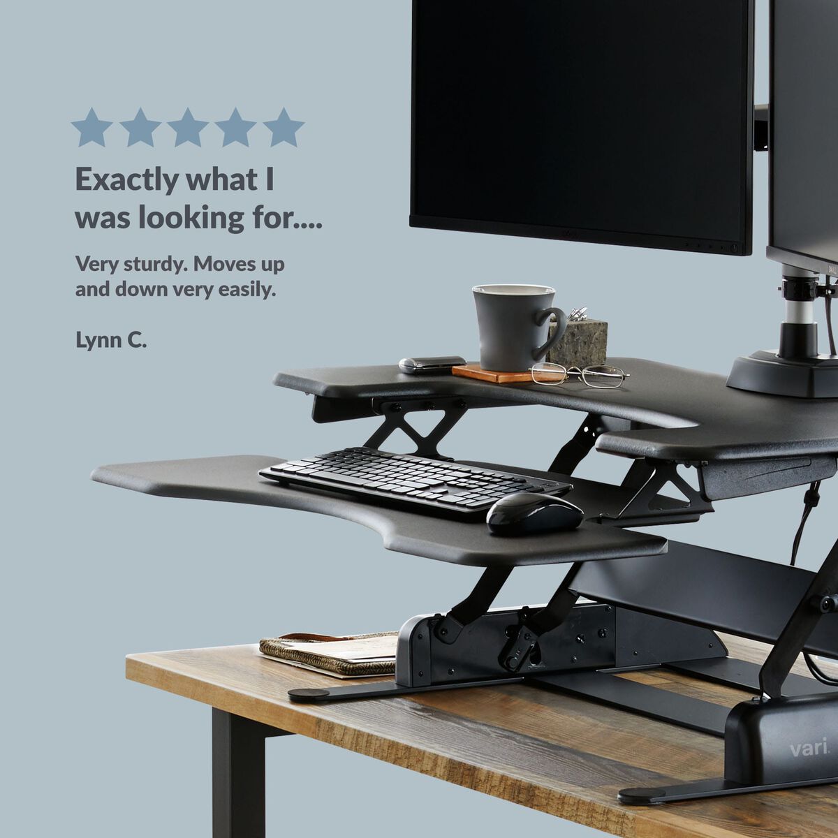 VariDesk Pro 36 Wood-look Sit Stand Desk